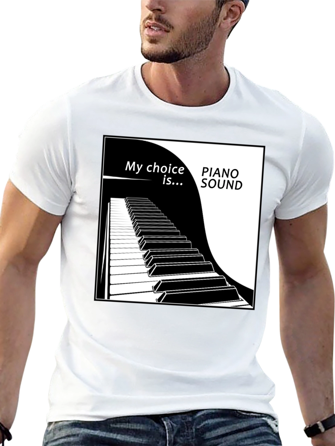 Piano Sound Choice Black T-Shirt