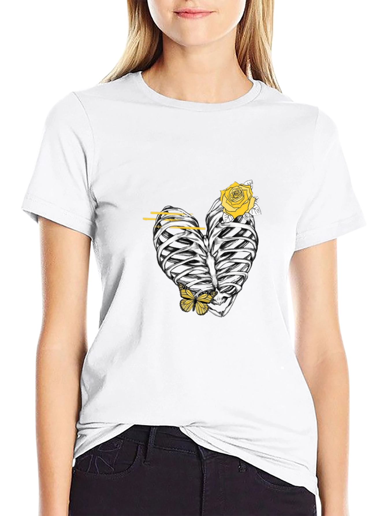Heart Rib Cage Graphic Tee