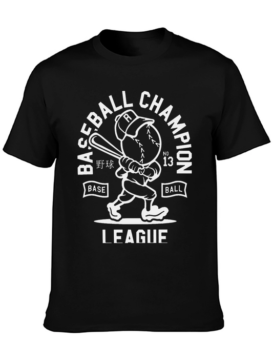 Baseball Champion League Black T-Shirt