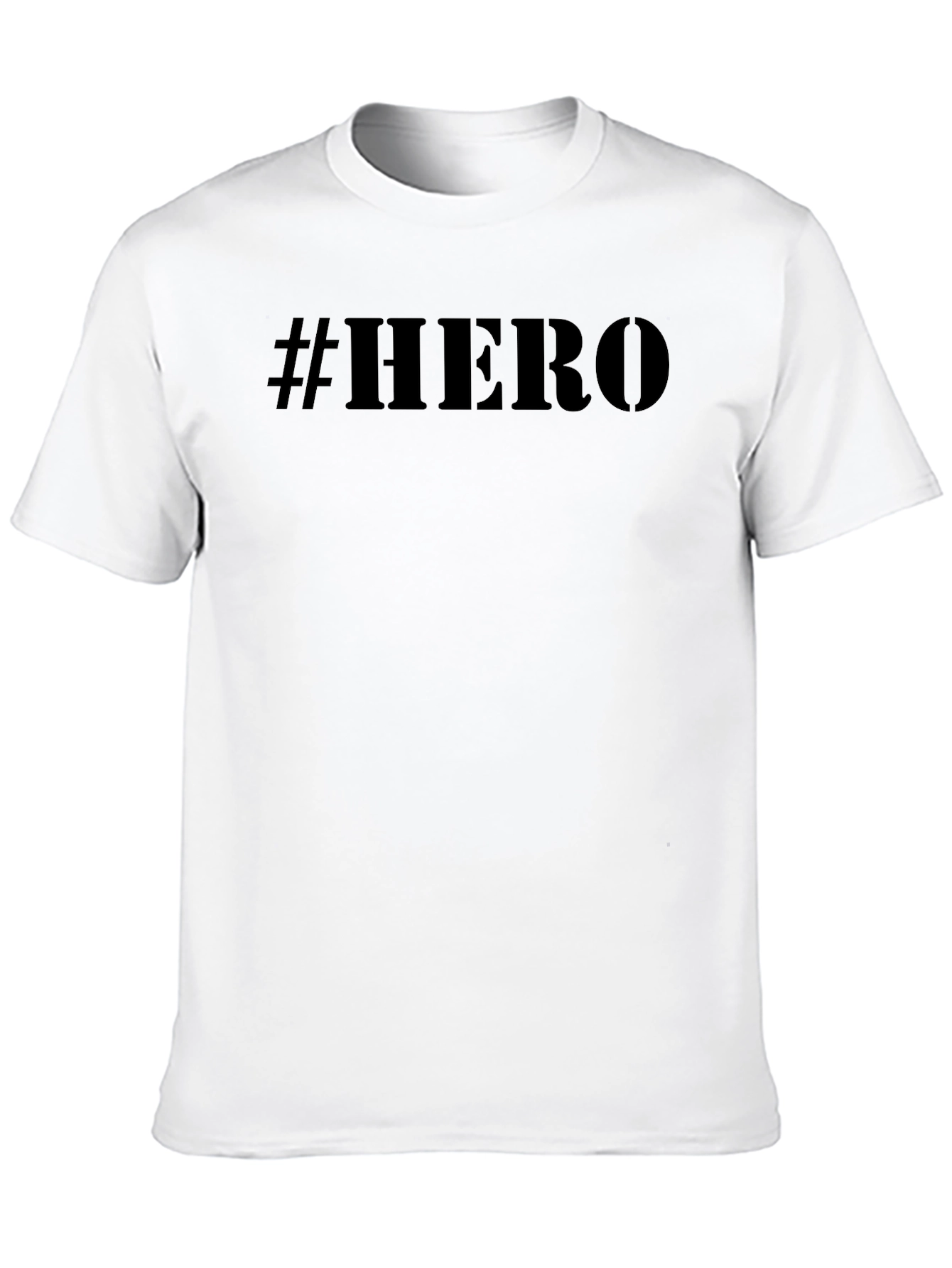 #Hero Black Graphic Print T-Shirt - Mens Casual Tee