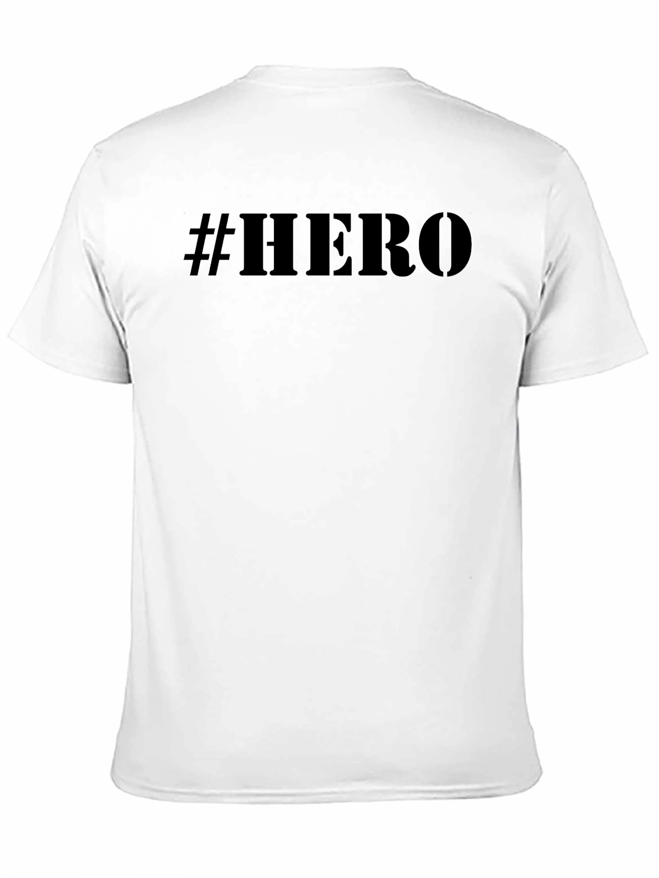 #Hero Black Graphic Print T-Shirt - Mens Casual Tee