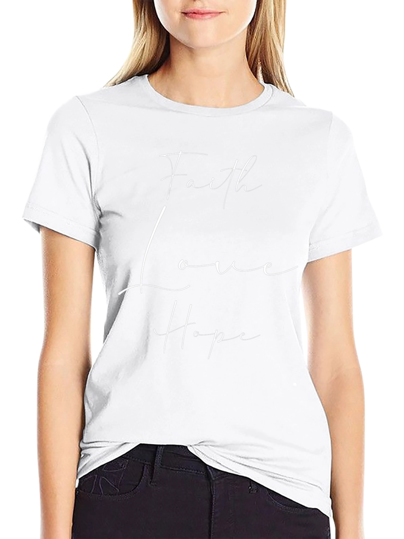 Faith Love Hope Black T-Shirt