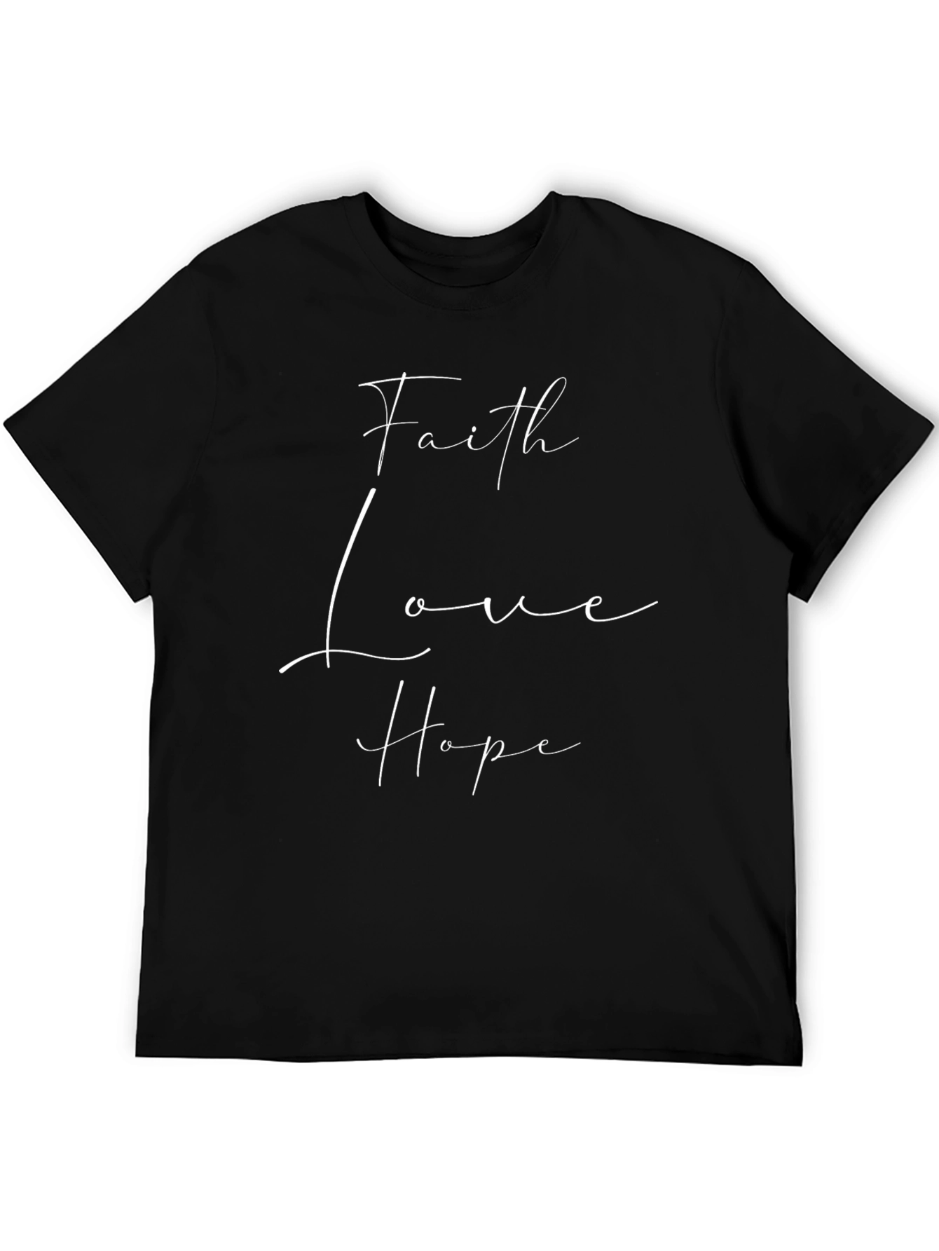 Faith Love Hope Black T-Shirt