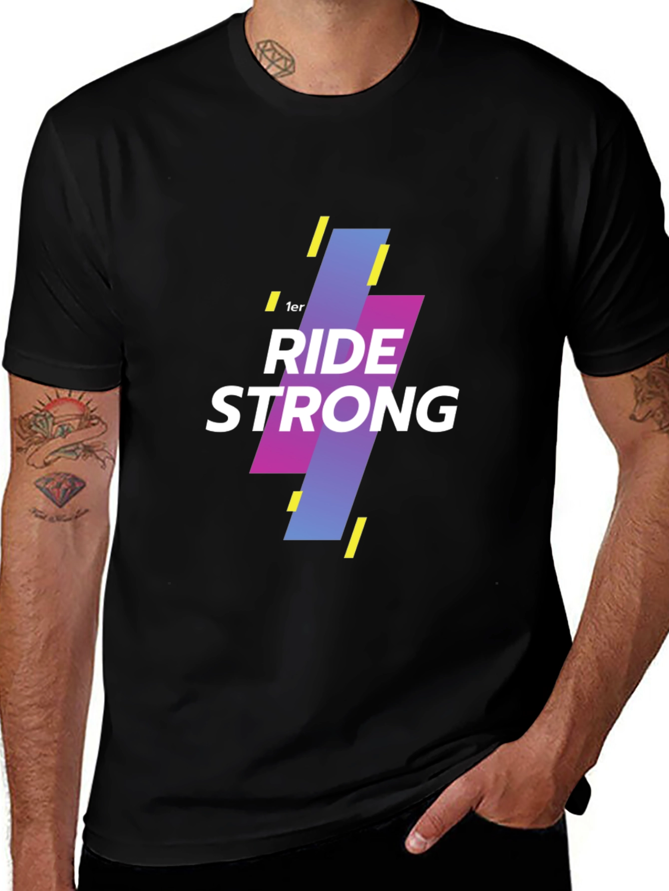 Ride Strong Graphic Tee - Black Cotton
