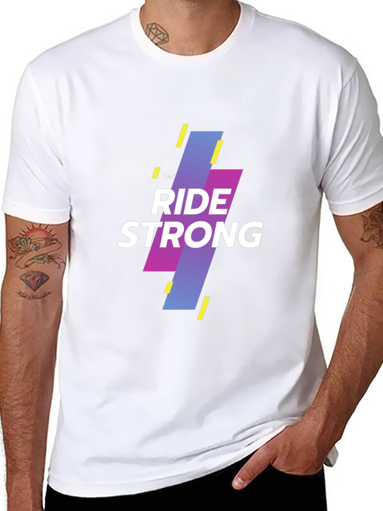 Ride Strong Graphic Tee - Black Cotton