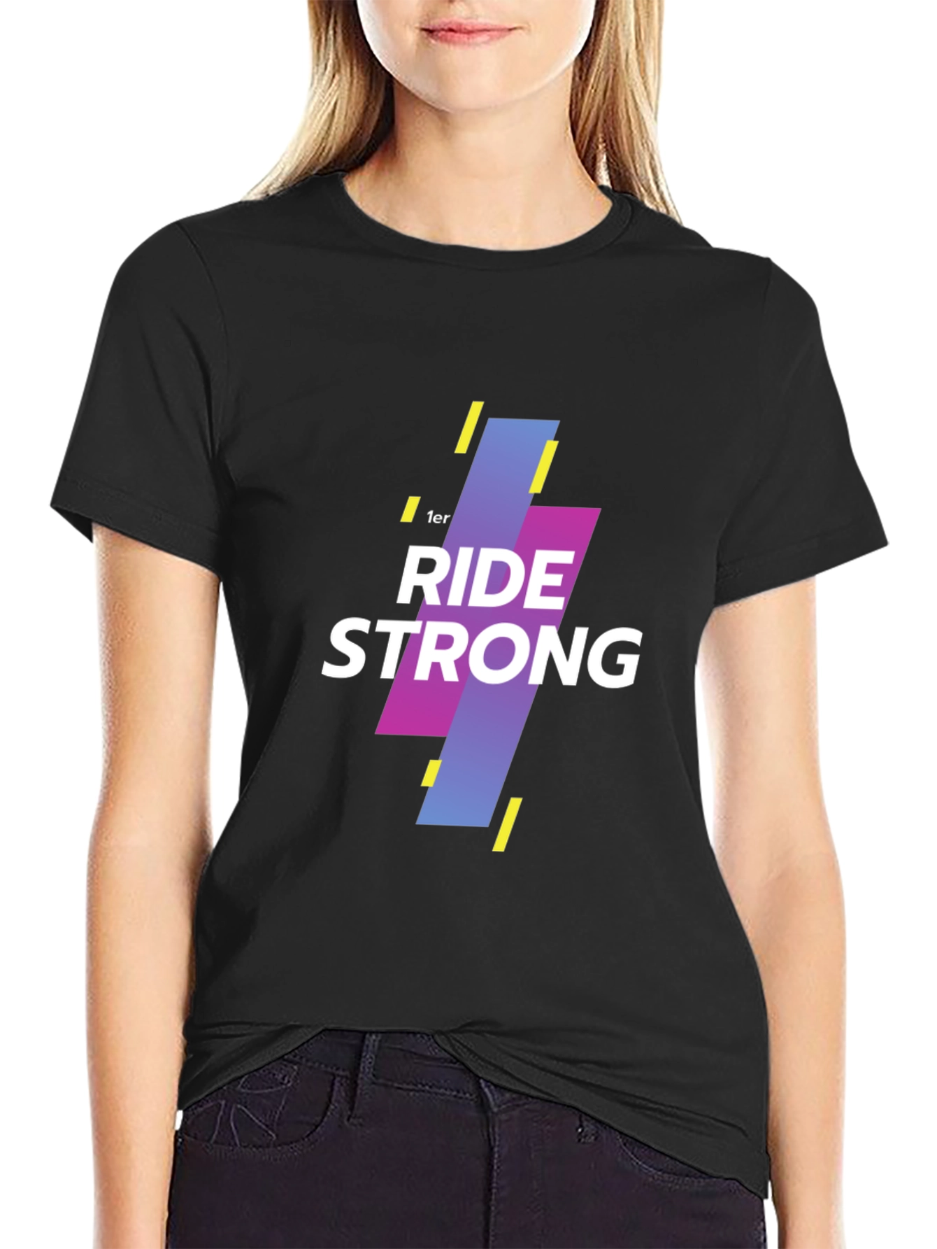 Ride Strong Graphic Tee - Black Cotton
