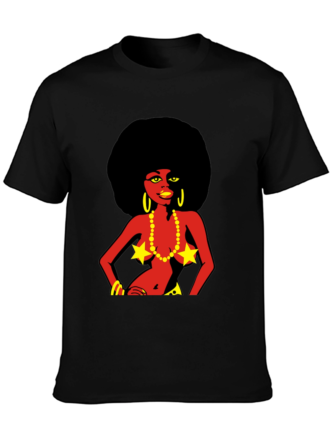 Retro Afro Girl Graphic T-Shirt - Bold & Unique!
