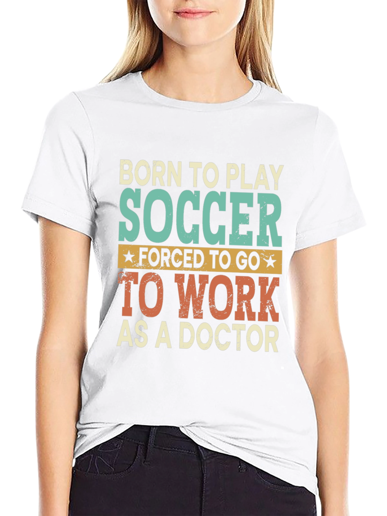 Born to Play Soccer Doctor Graphic T-Shirt