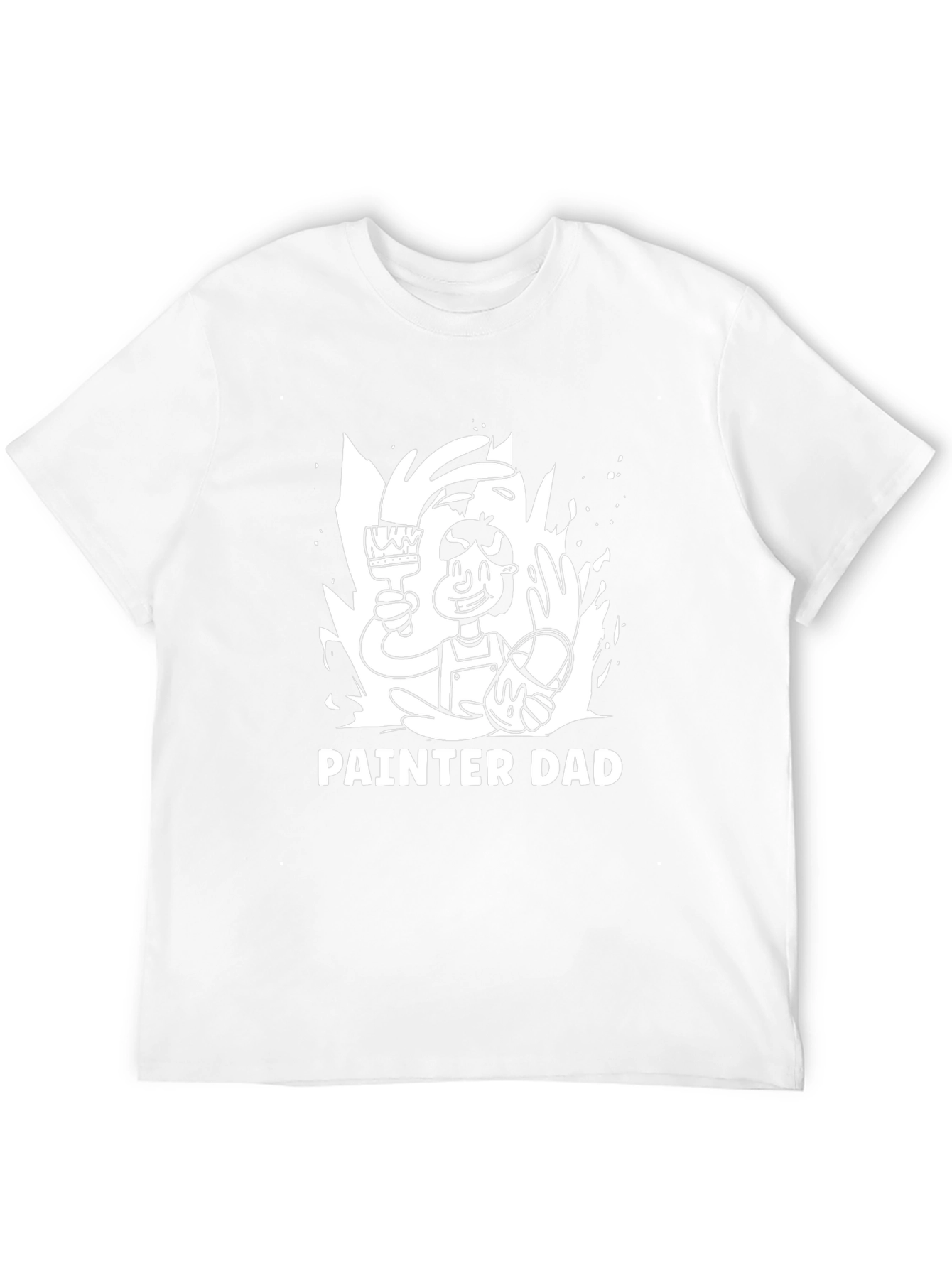 Painter Dad Graphic Tee - Black Cotton T-Shirt