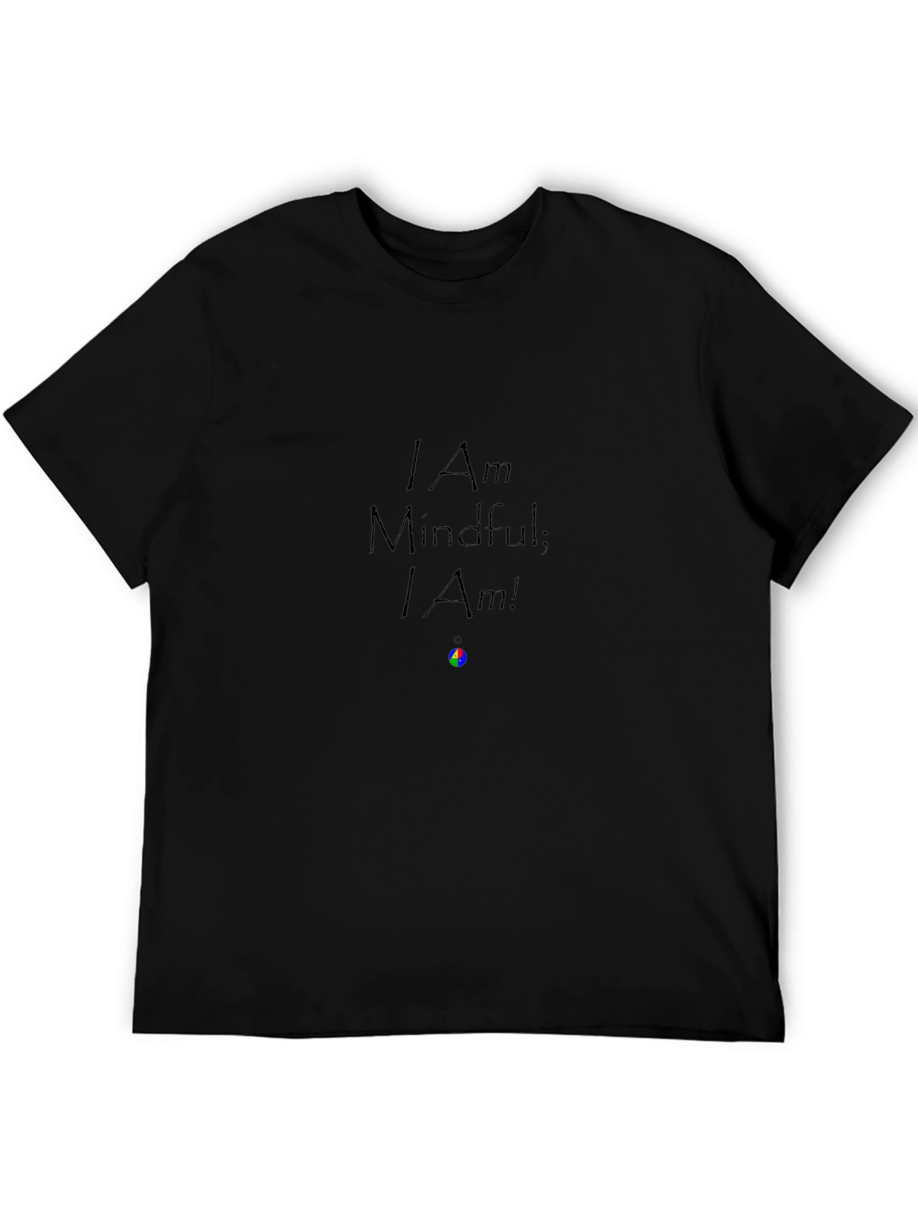Mindful I Am Black Graphic Tee