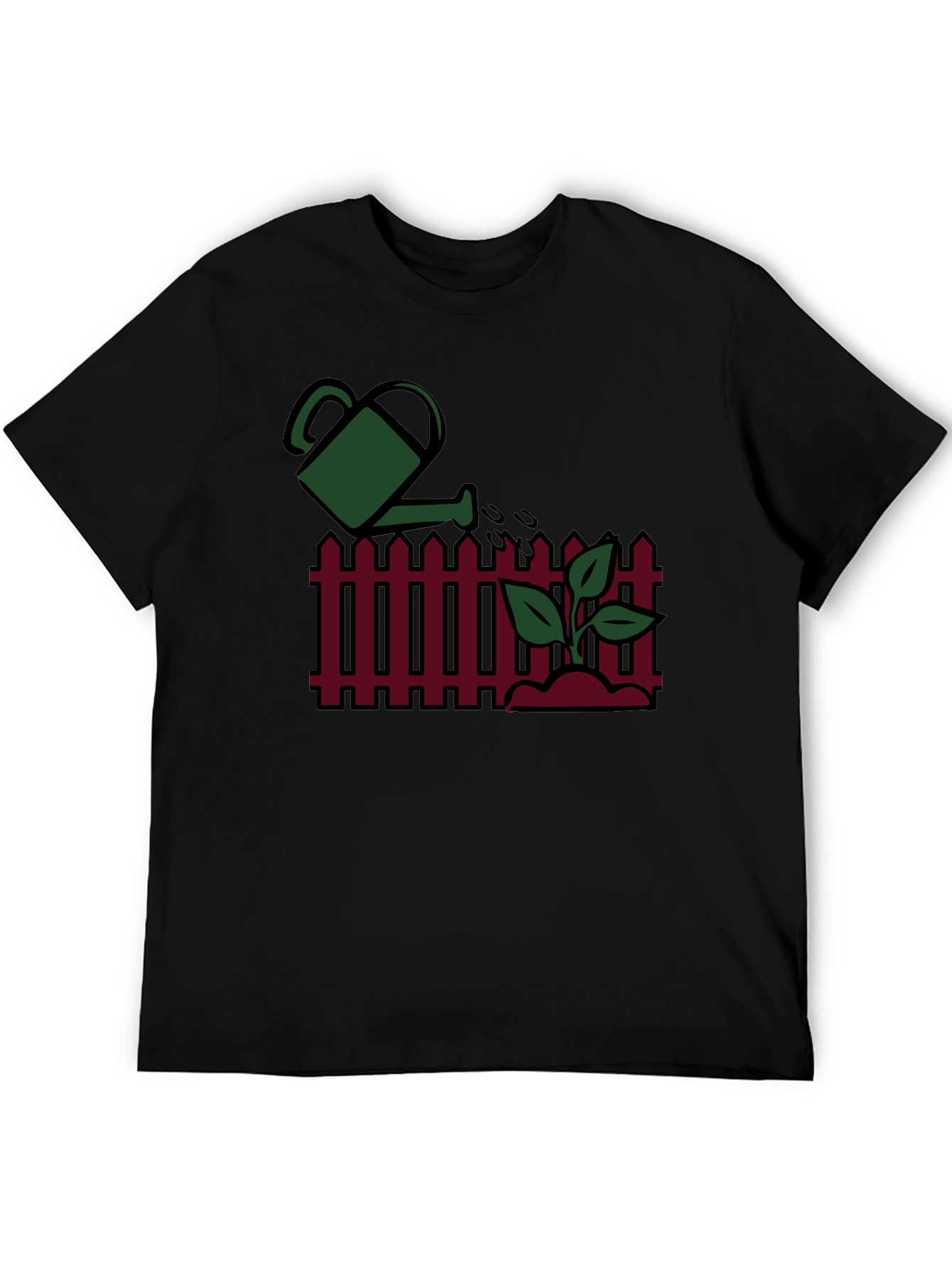 Gardening Graphic Tee - Black Cotton Shirt