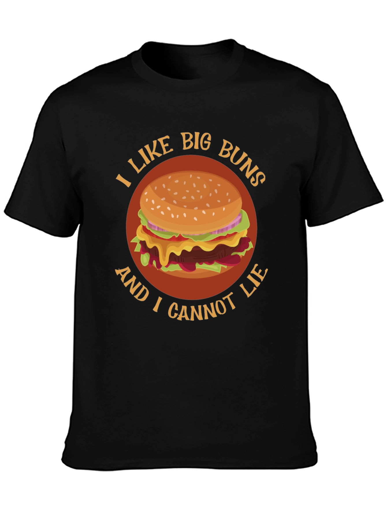 I Like Big Buns Funny Hamburger Graphic T-Shirt