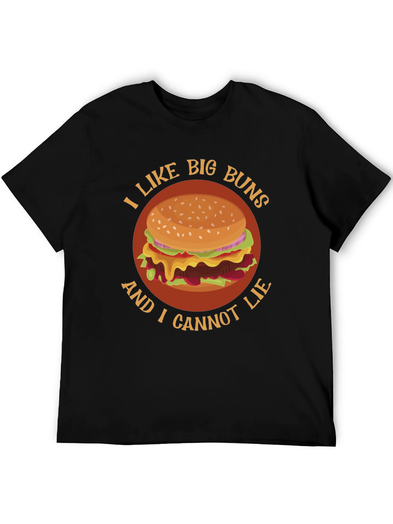 I Like Big Buns Funny Hamburger Graphic T-Shirt