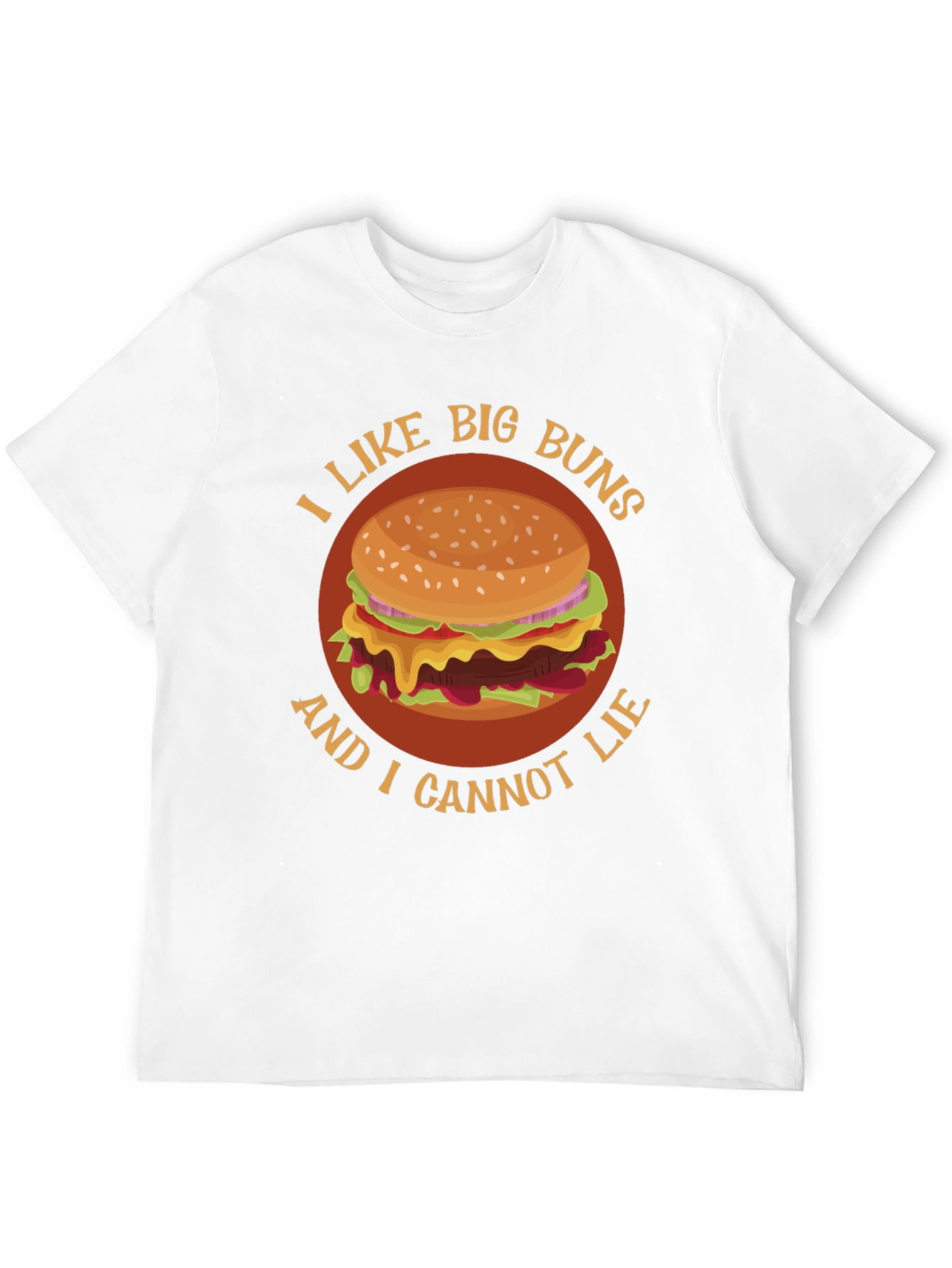 I Like Big Buns Funny Hamburger Graphic T-Shirt