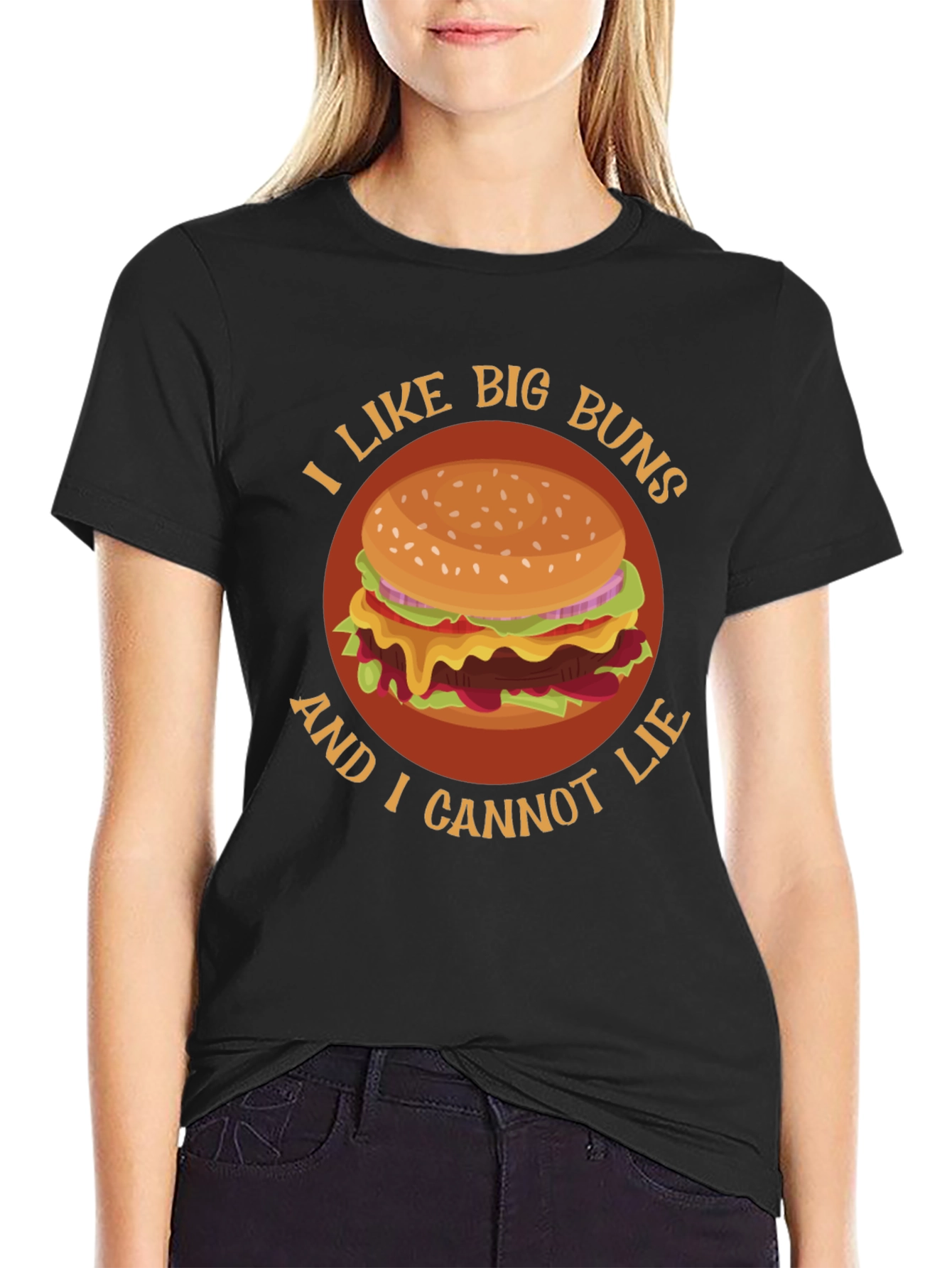 I Like Big Buns Funny Hamburger Graphic T-Shirt