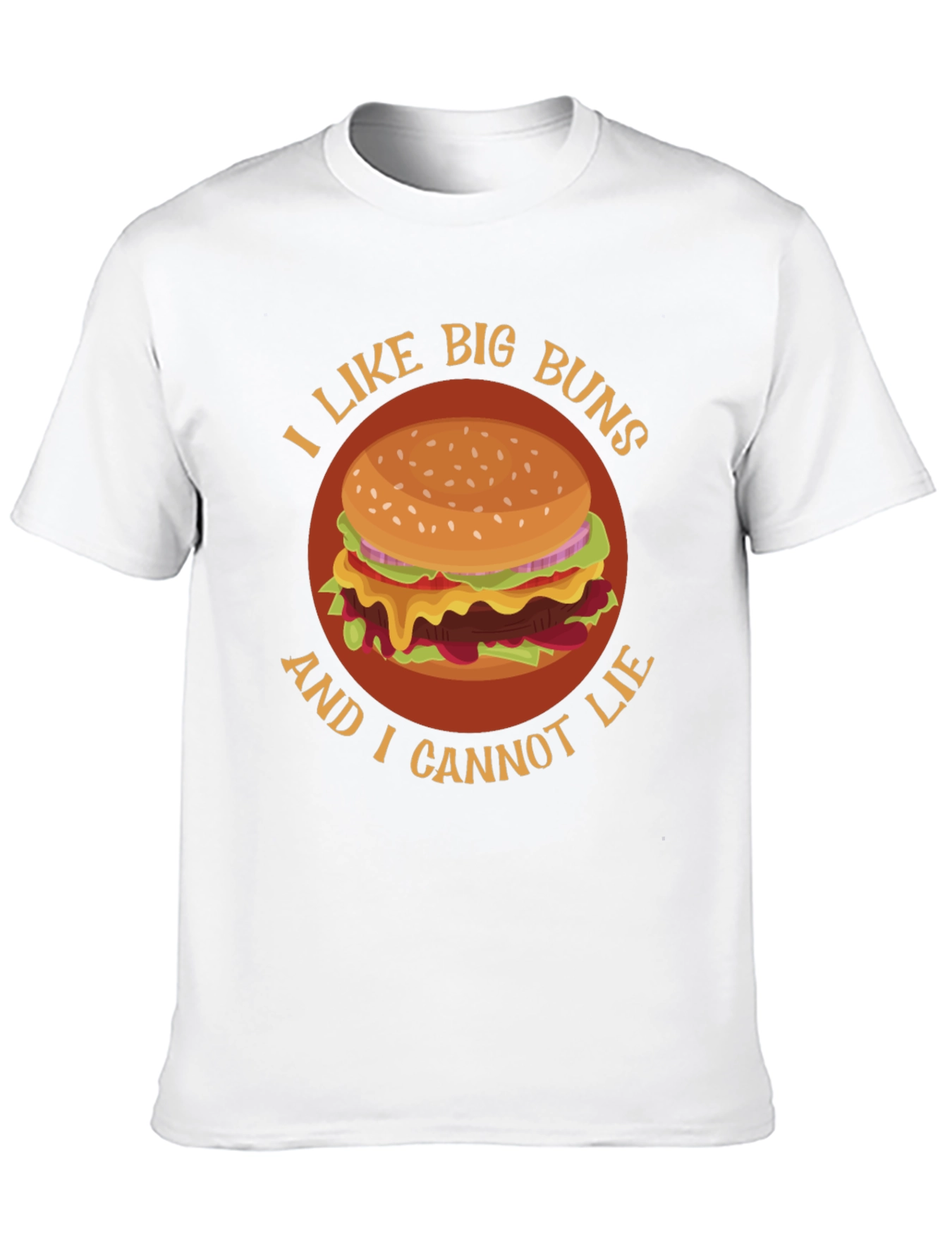 I Like Big Buns Funny Hamburger Graphic T-Shirt
