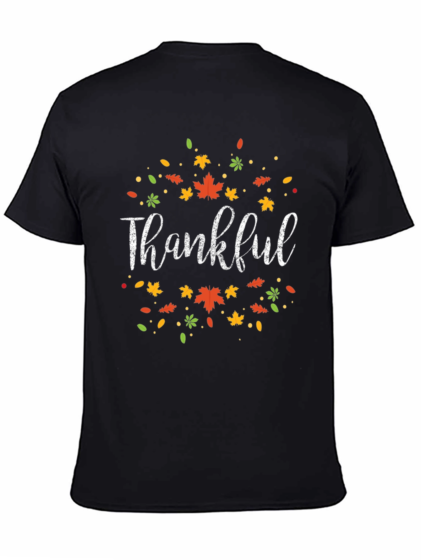 Thankful Fall Leaves Graphic Tee - Autumn Thanksgiving Shirt