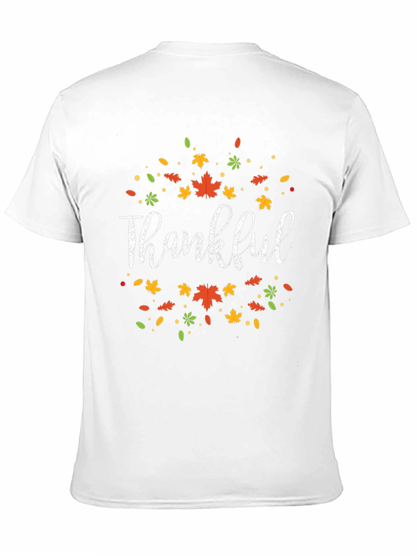 Thankful Fall Leaves Graphic Tee - Autumn Thanksgiving Shirt