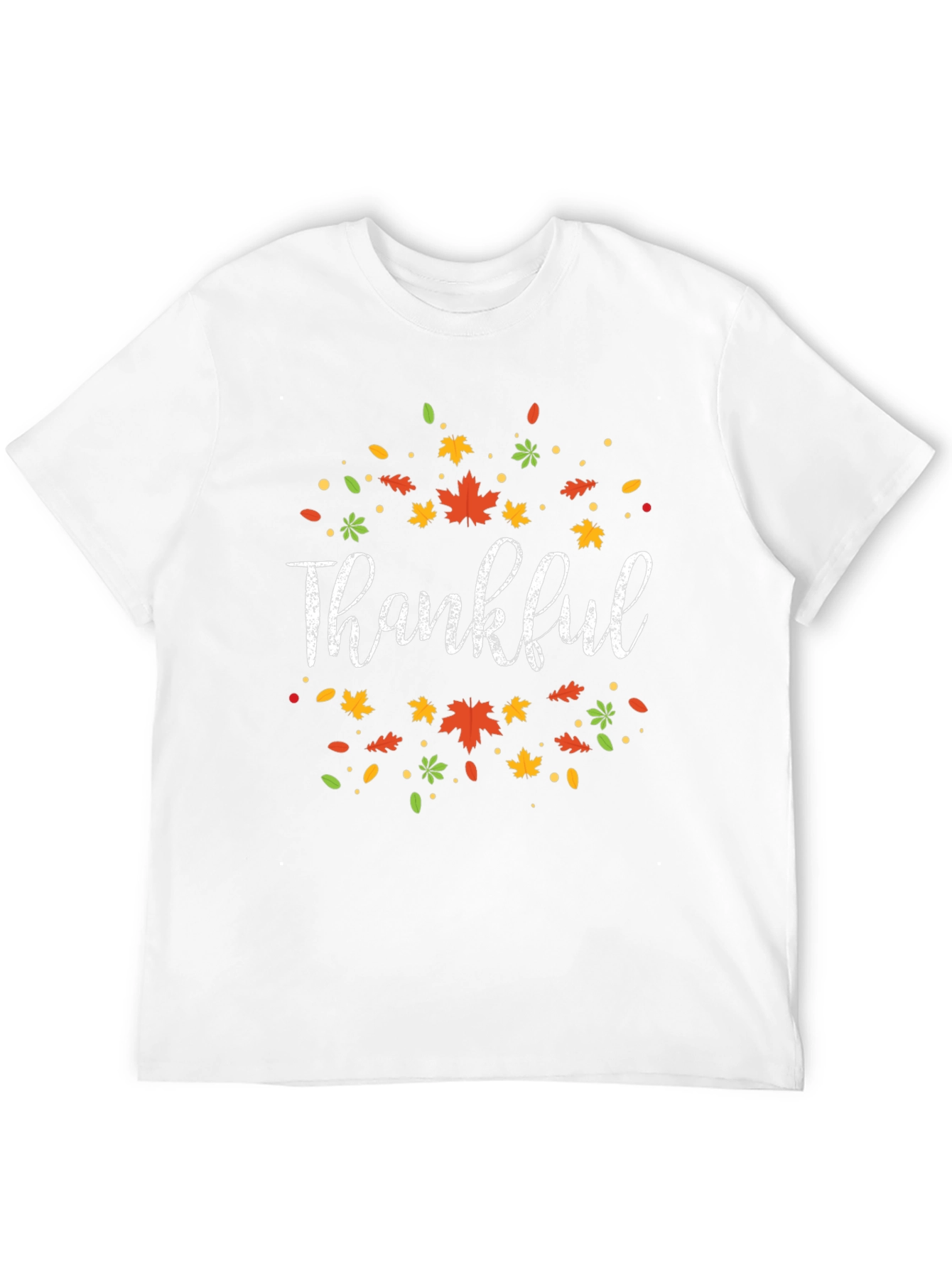 Thankful Fall Leaves Graphic Tee - Autumn Thanksgiving Shirt