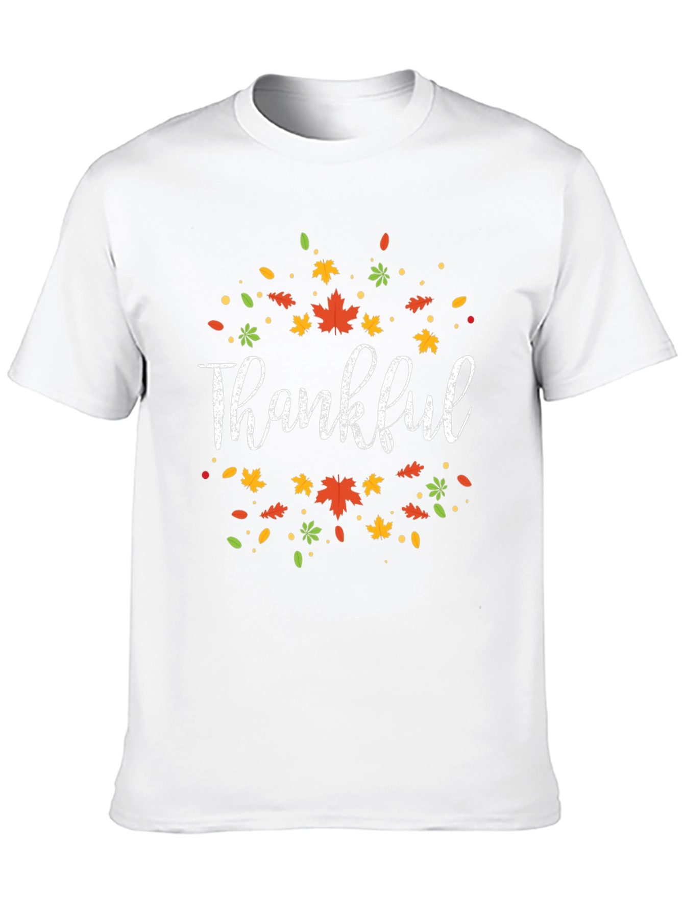 Thankful Fall Leaves Graphic Tee - Autumn Thanksgiving Shirt