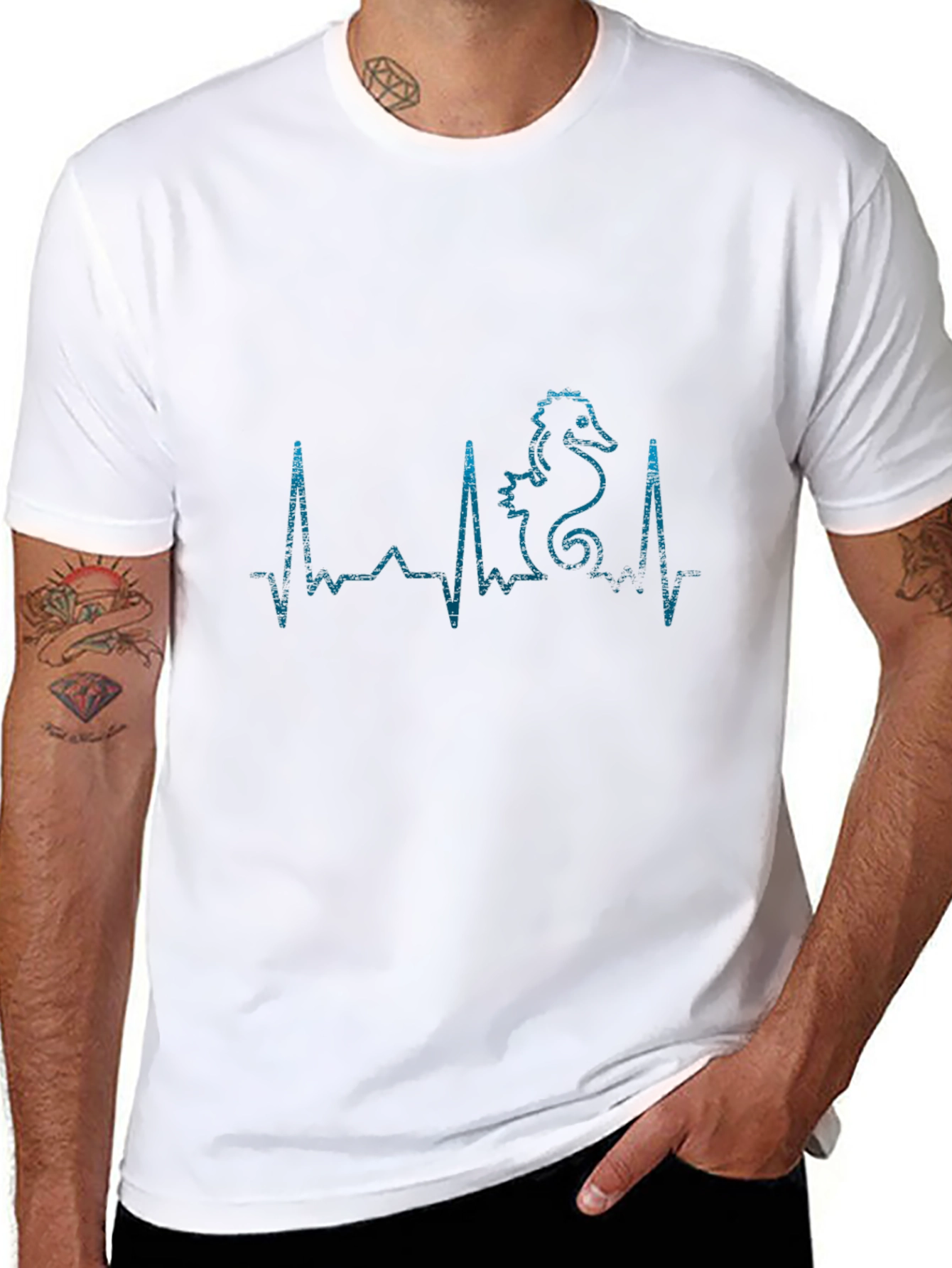 Seahorse Heartbeat Graphic Tee