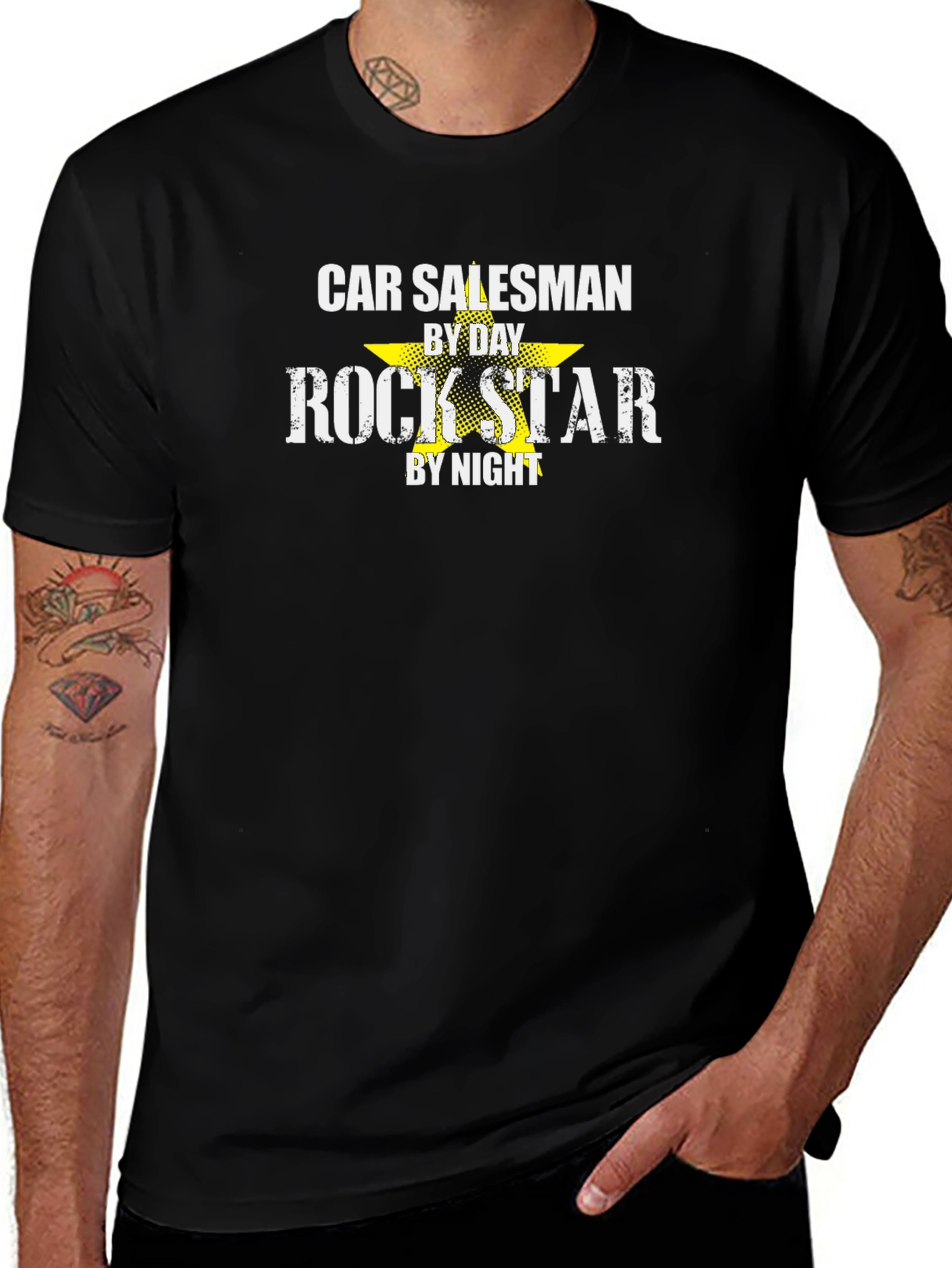 Car Salesman by Day Rockstar by Night T-Shirt