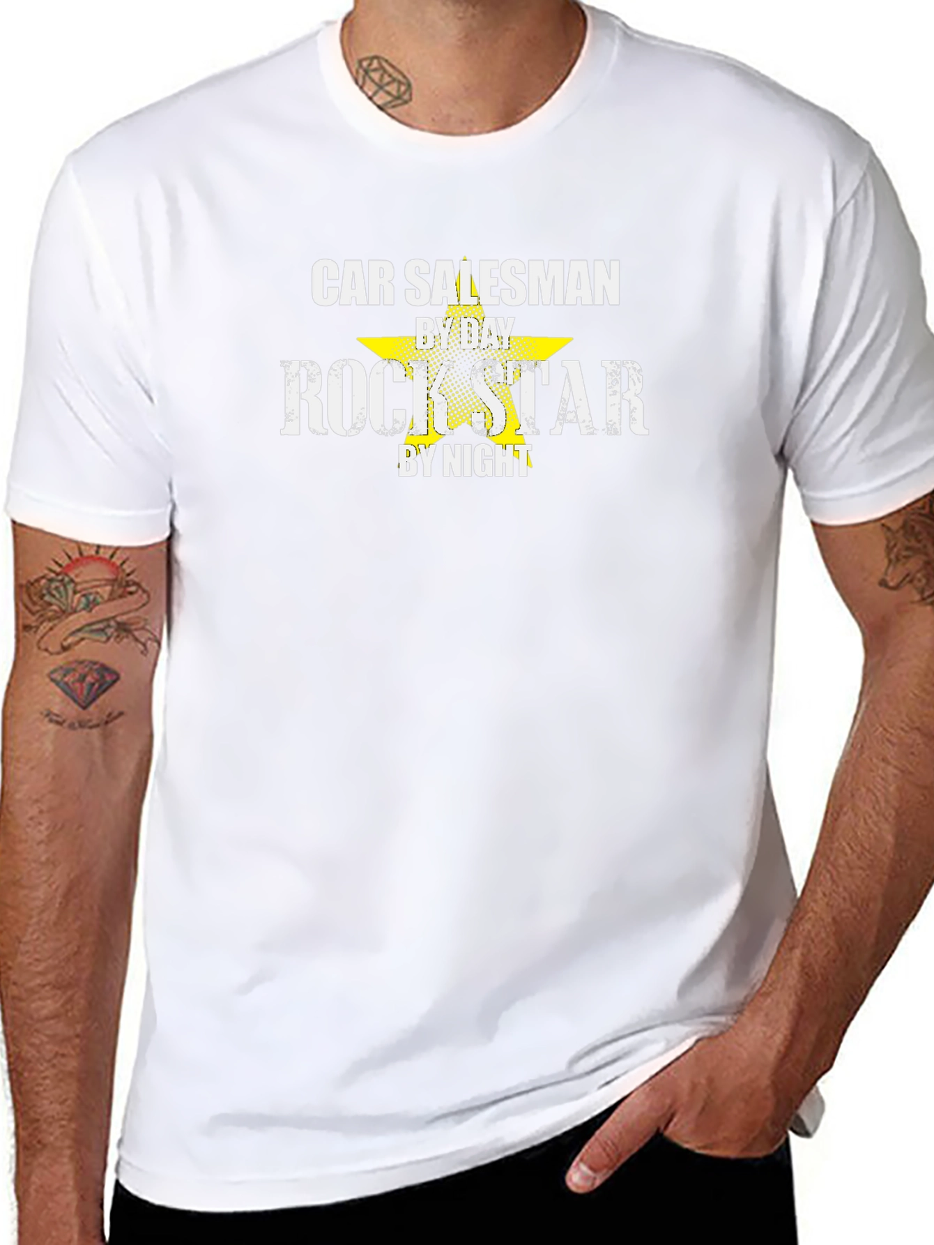 Car Salesman by Day Rockstar by Night T-Shirt