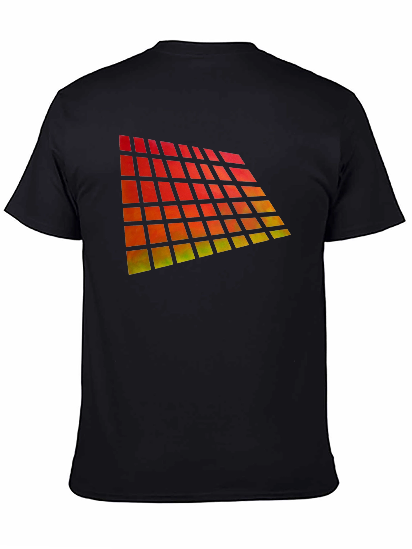 Geometric Gradient Black T-Shirt