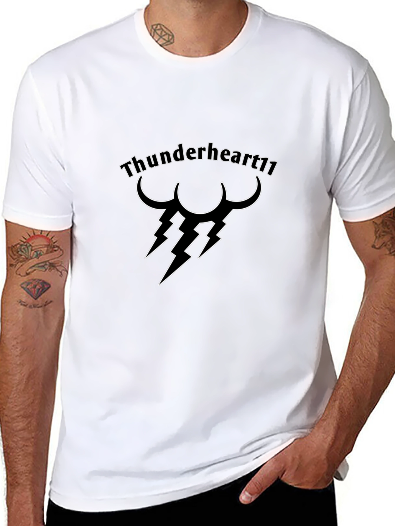 Thunderheart11 Graphic Tee - Black Cotton T-Shirt