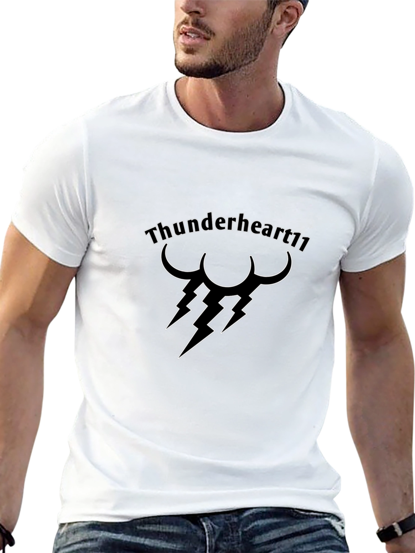 Thunderheart11 Graphic Tee - Black Cotton T-Shirt