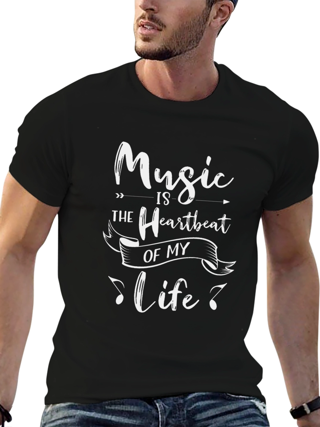 Music is the Heartbeat of My Life Graphic Tee