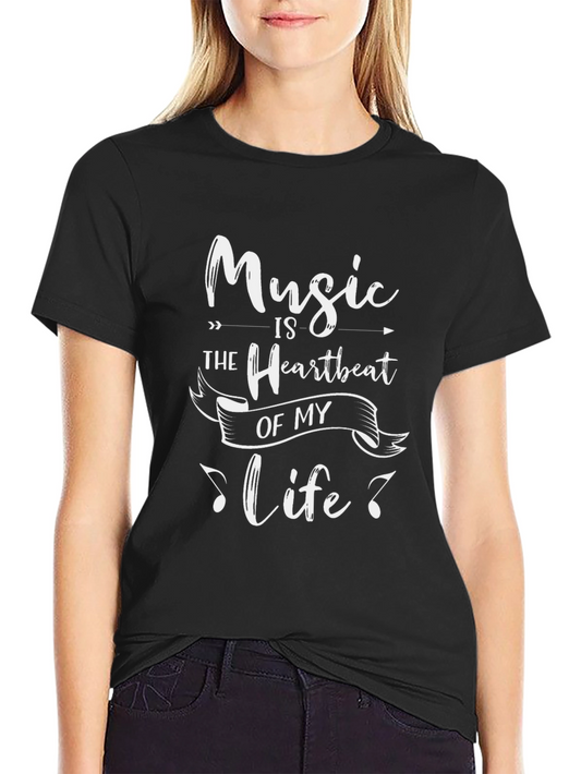 Music is the Heartbeat of My Life Graphic Tee