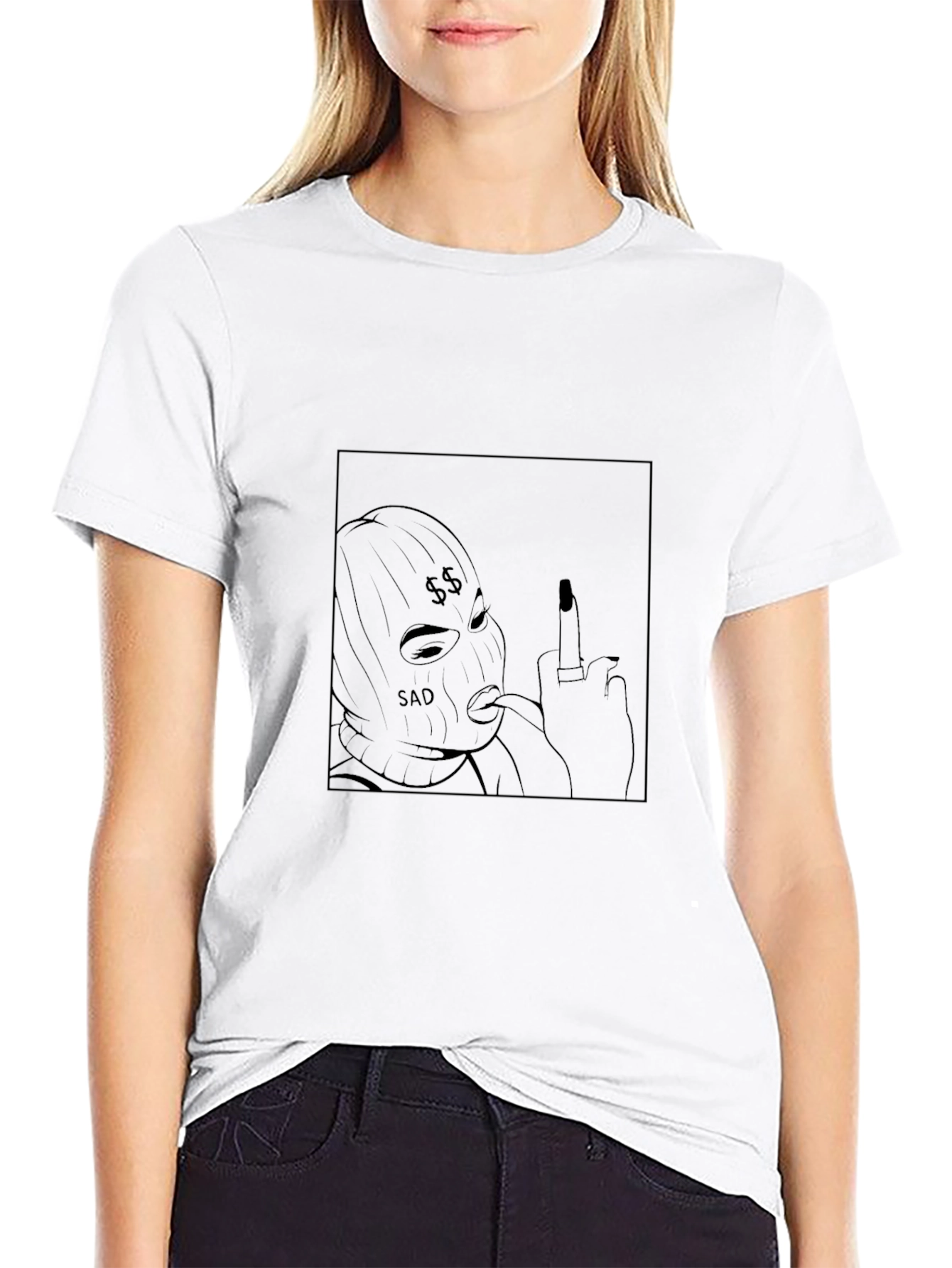 Black Graphic T-Shirt - SAD Design