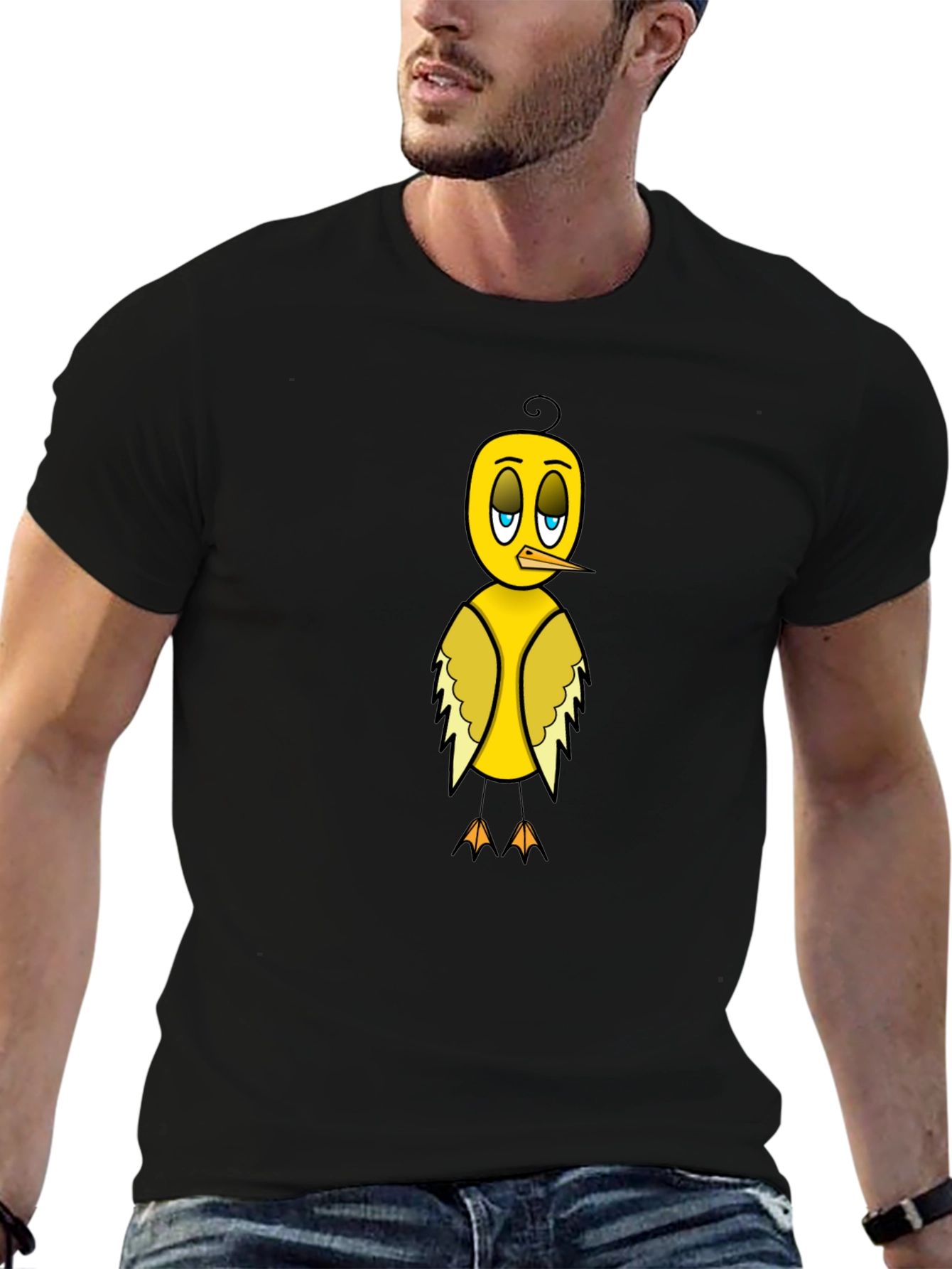 Cartoon Bird Graphic Tee - Unique Design
