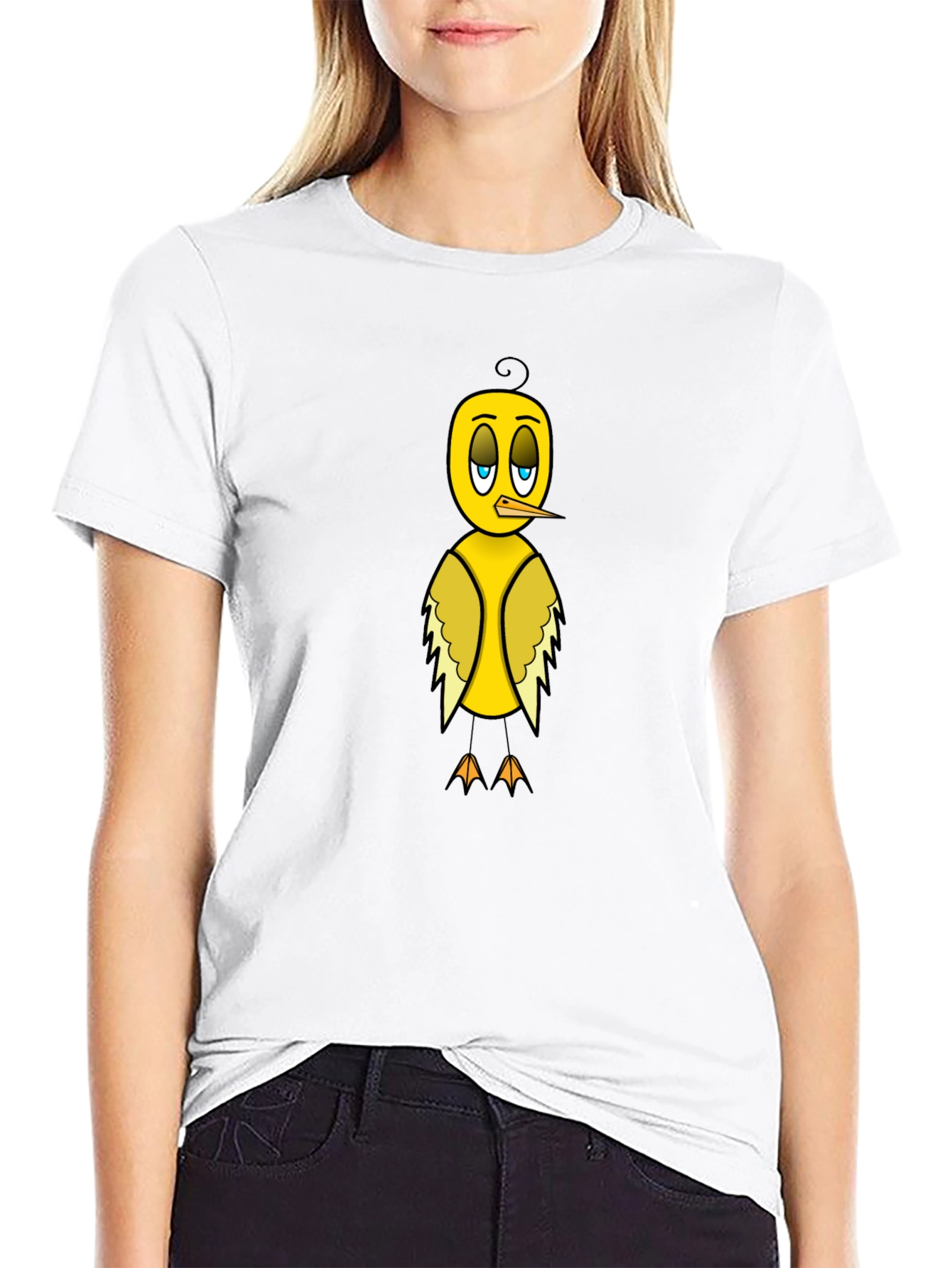 Cartoon Bird Graphic Tee - Unique Design