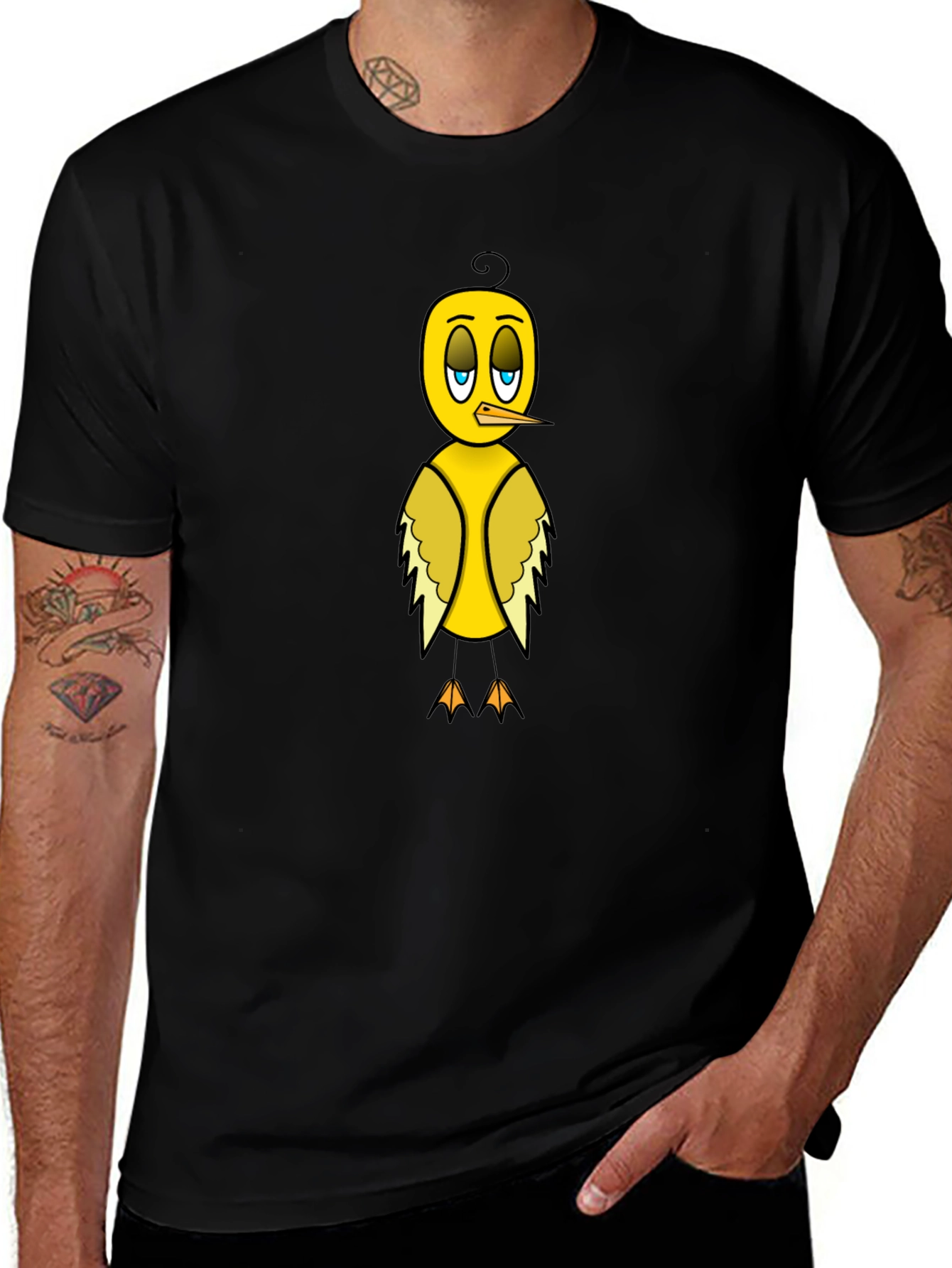 Cartoon Bird Graphic Tee - Unique Design