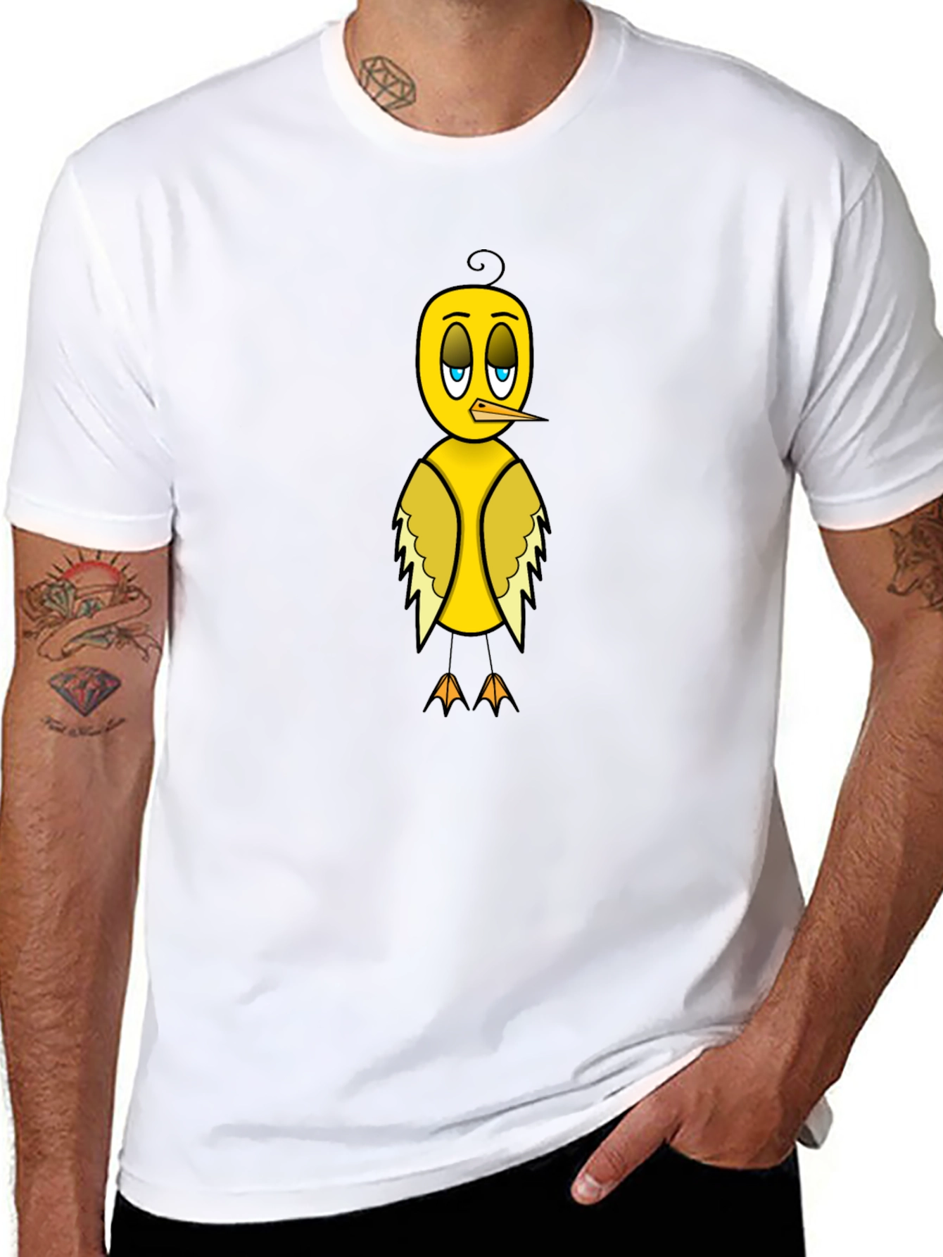 Cartoon Bird Graphic Tee - Unique Design