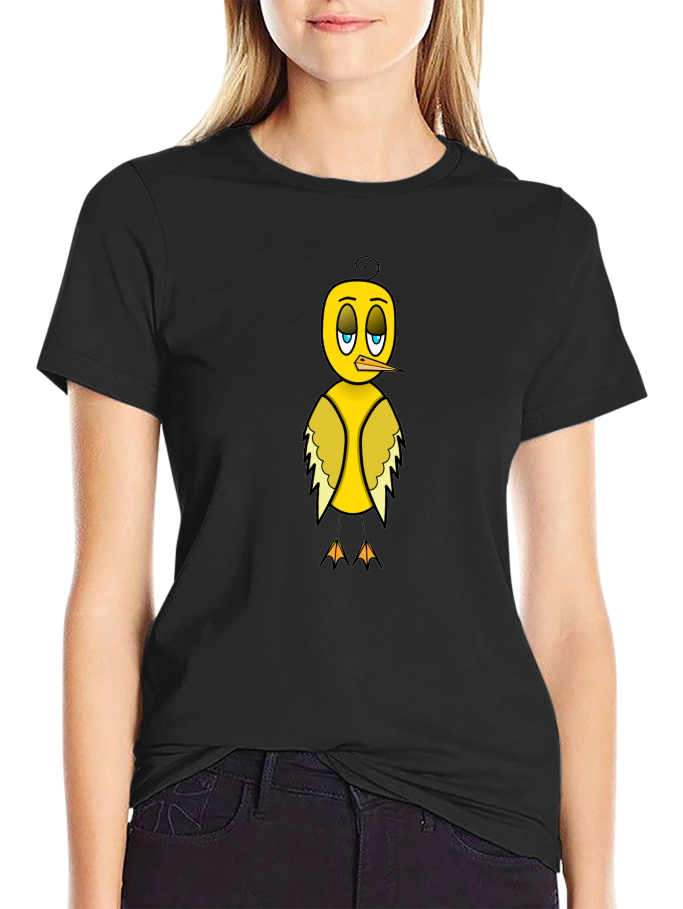 Cartoon Bird Graphic Tee - Unique Design