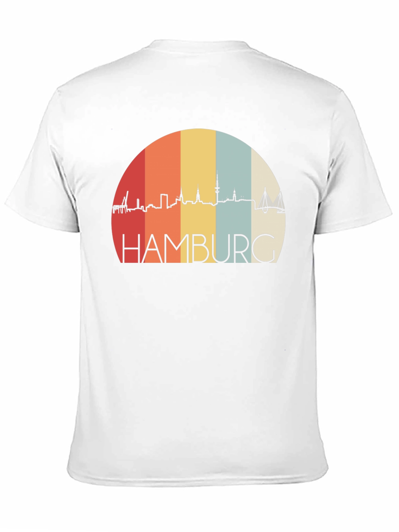 Hamburg Skyline Retro T-Shirt