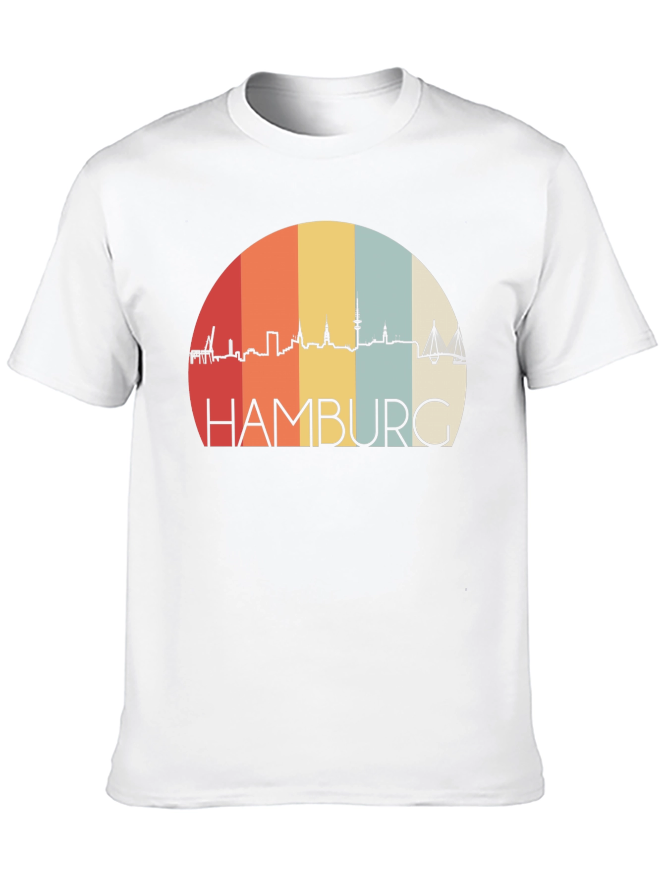 Hamburg Skyline Retro T-Shirt