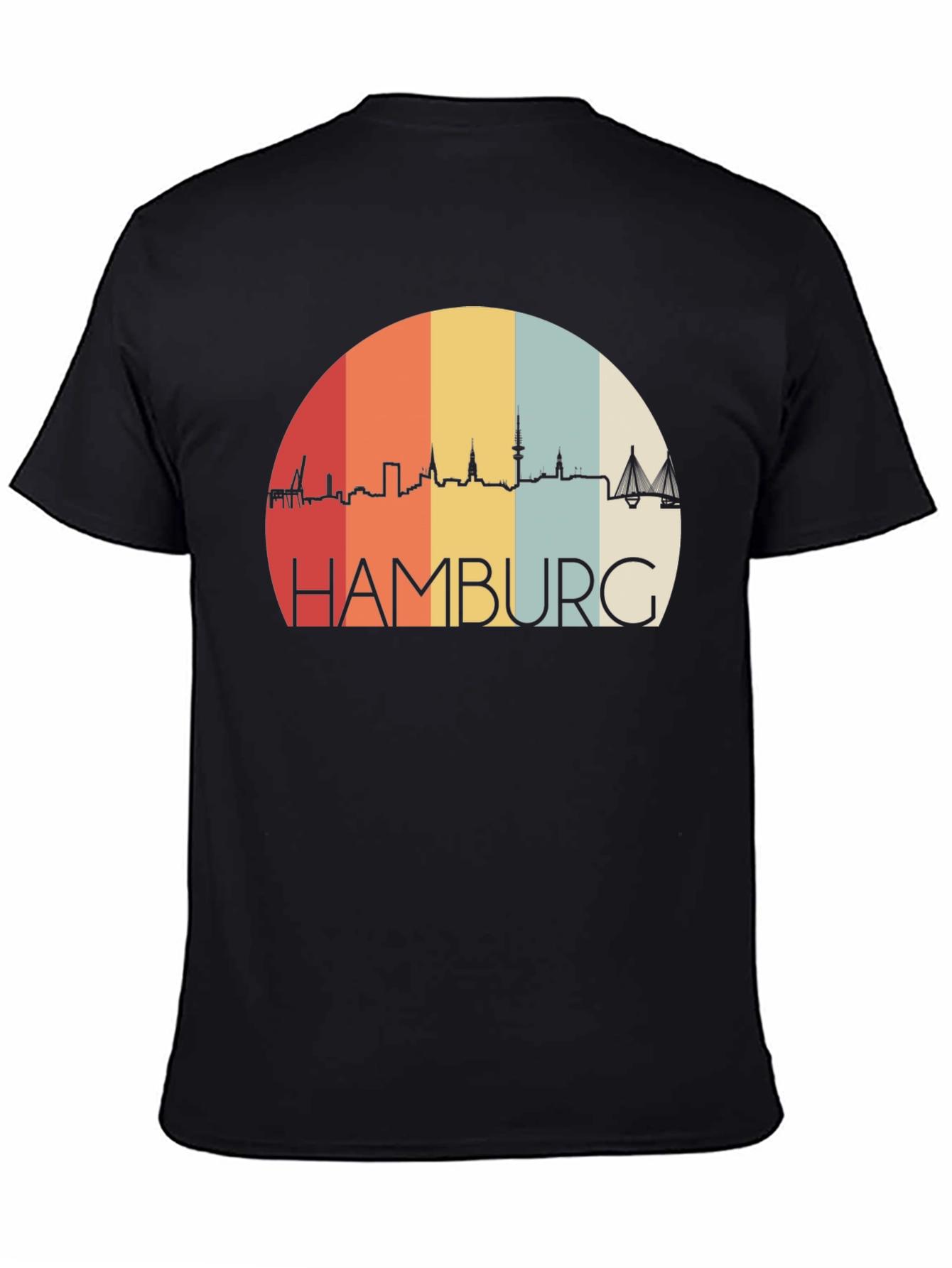 Hamburg Skyline Retro T-Shirt