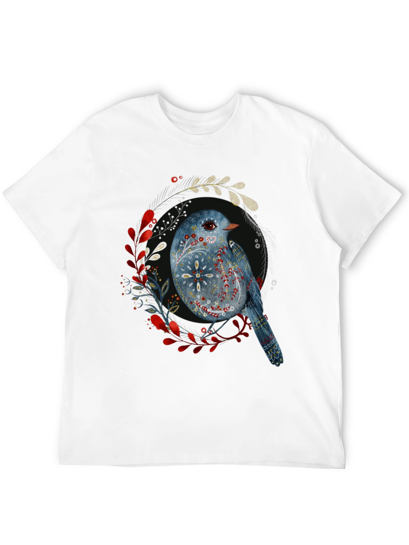 Artistic Bird Graphic T-Shirt