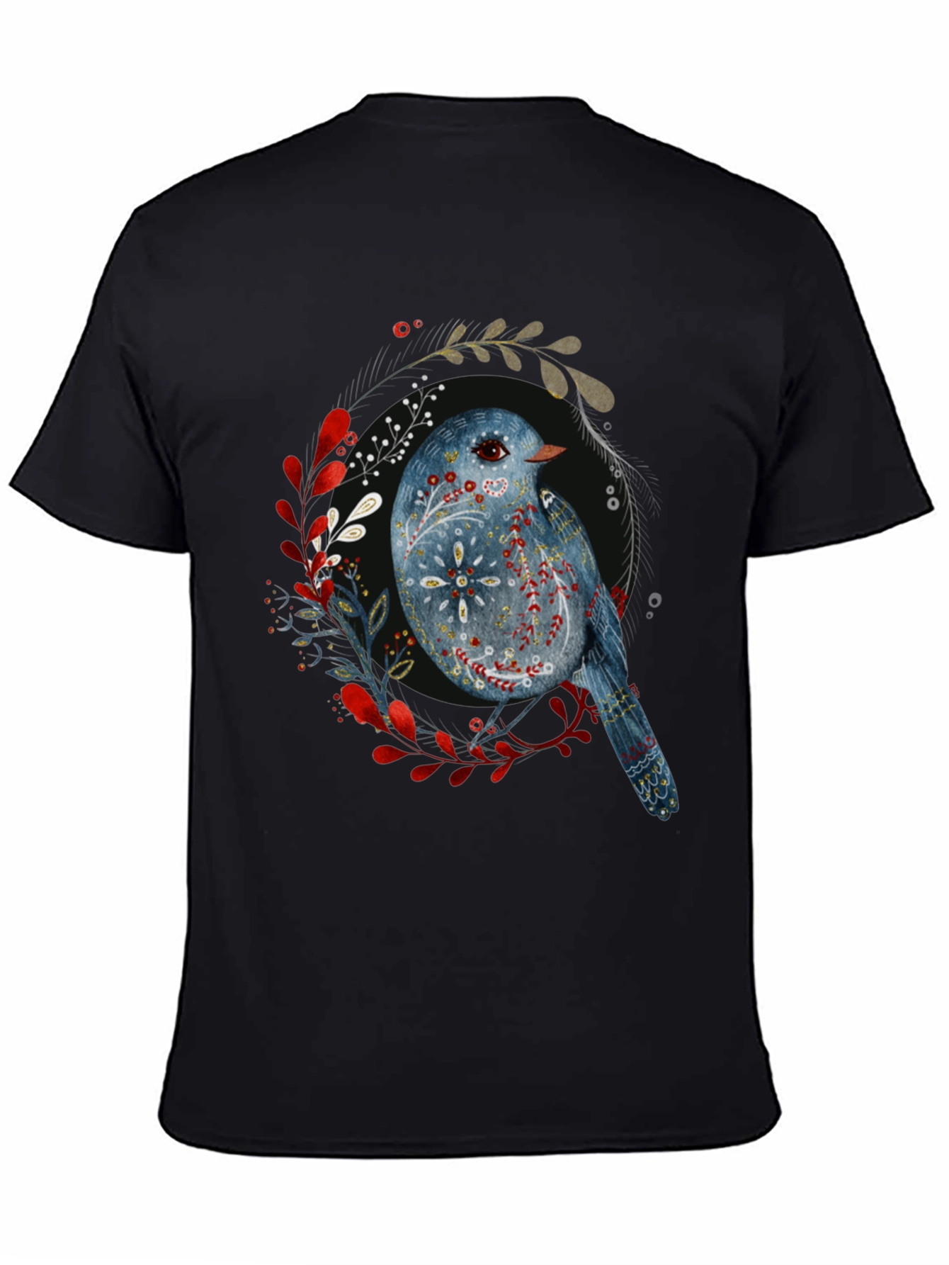 Artistic Bird Graphic T-Shirt