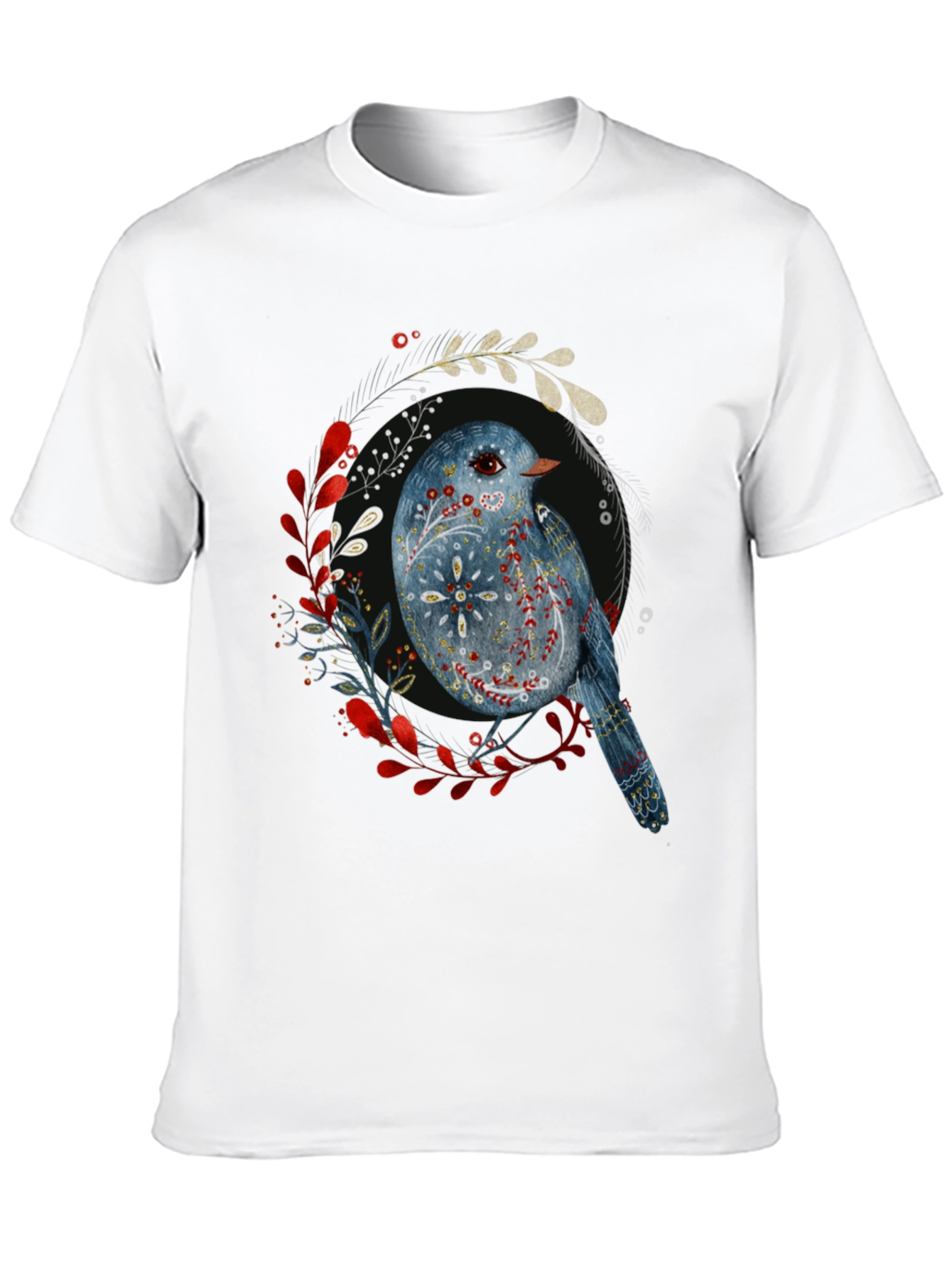 Artistic Bird Graphic T-Shirt