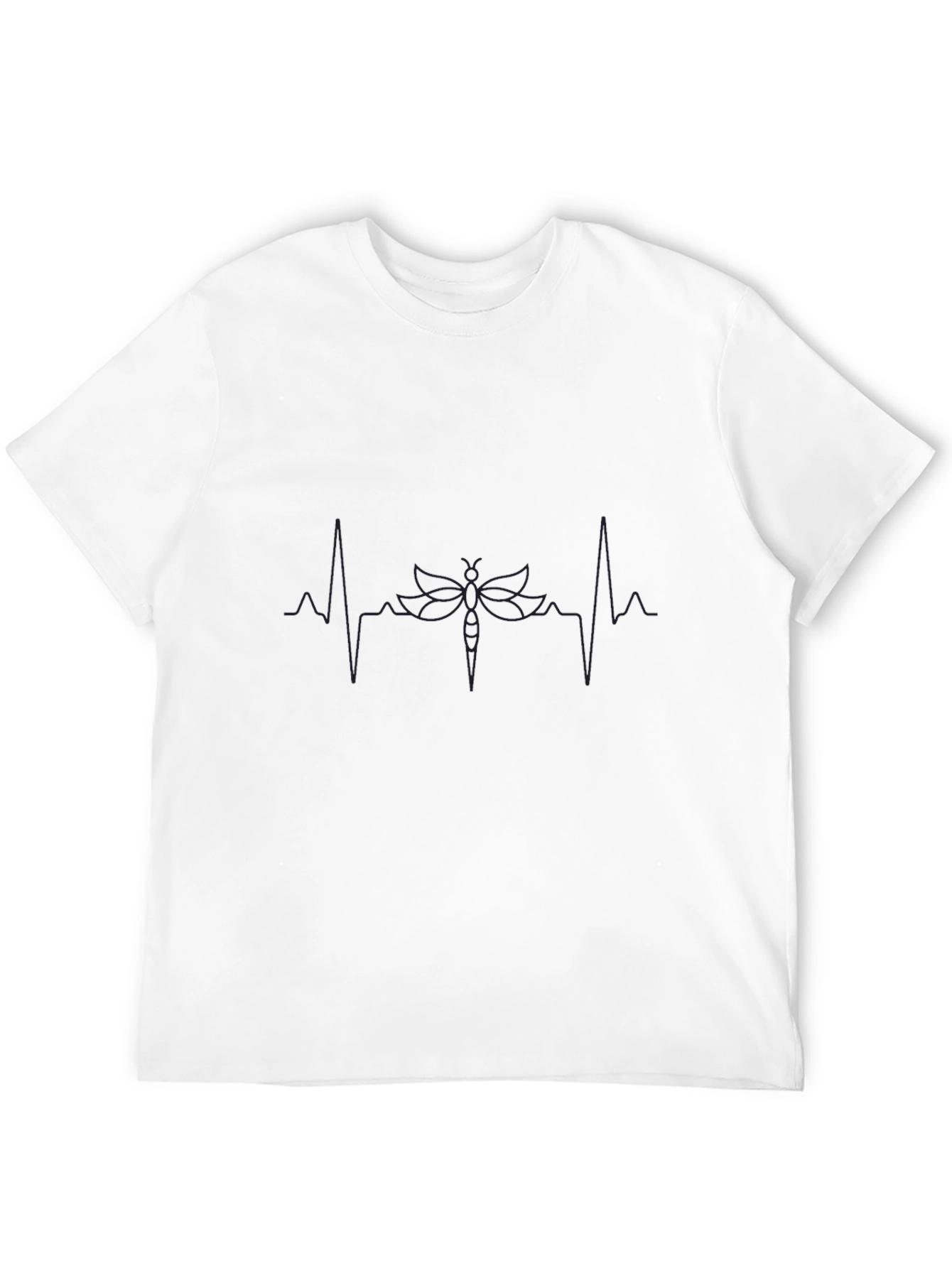 Dragonfly Heartbeat Graphic T-Shirt - Unique Design!
