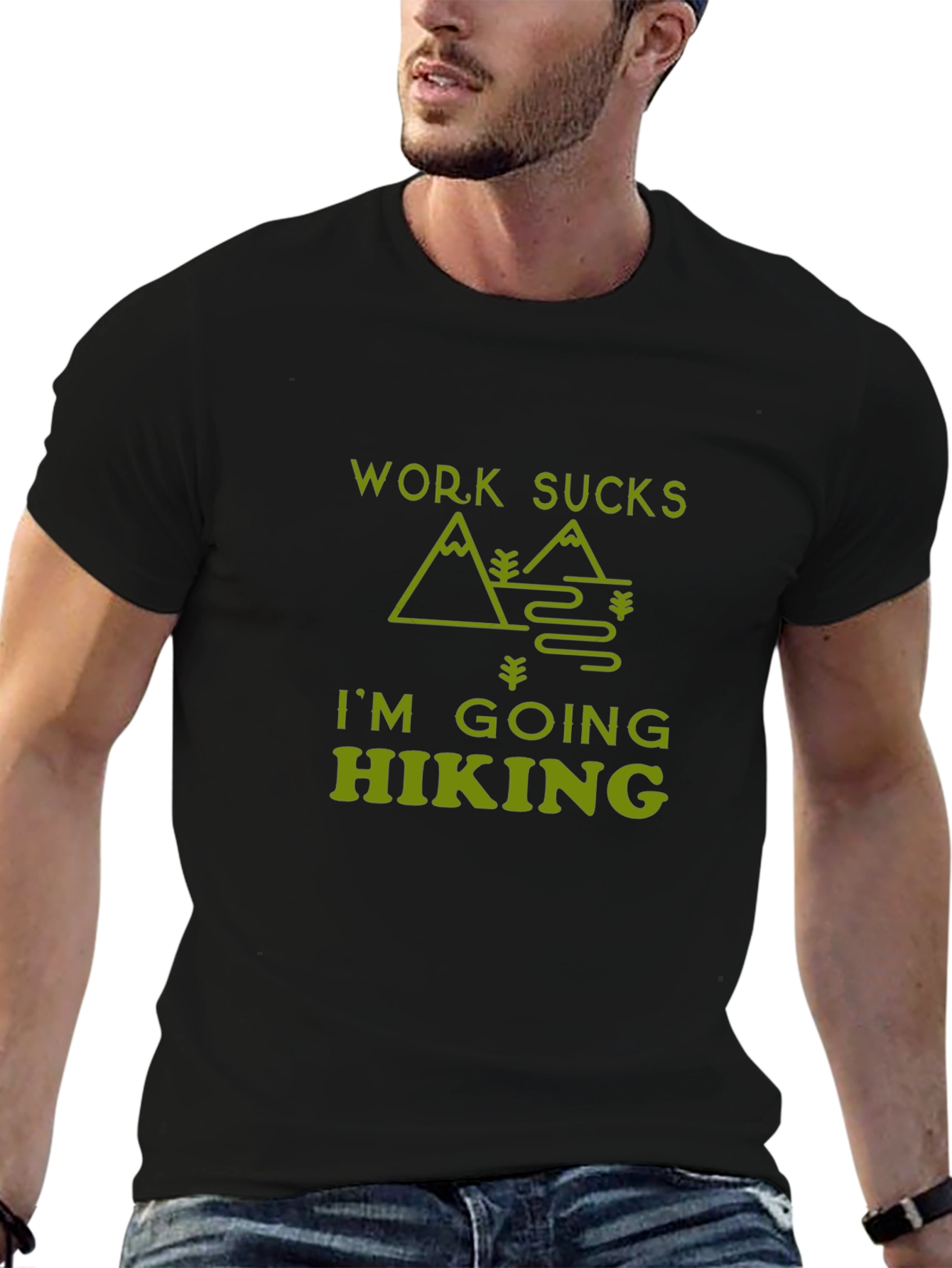 Work Sucks Im Going Hiking Graphic Tee