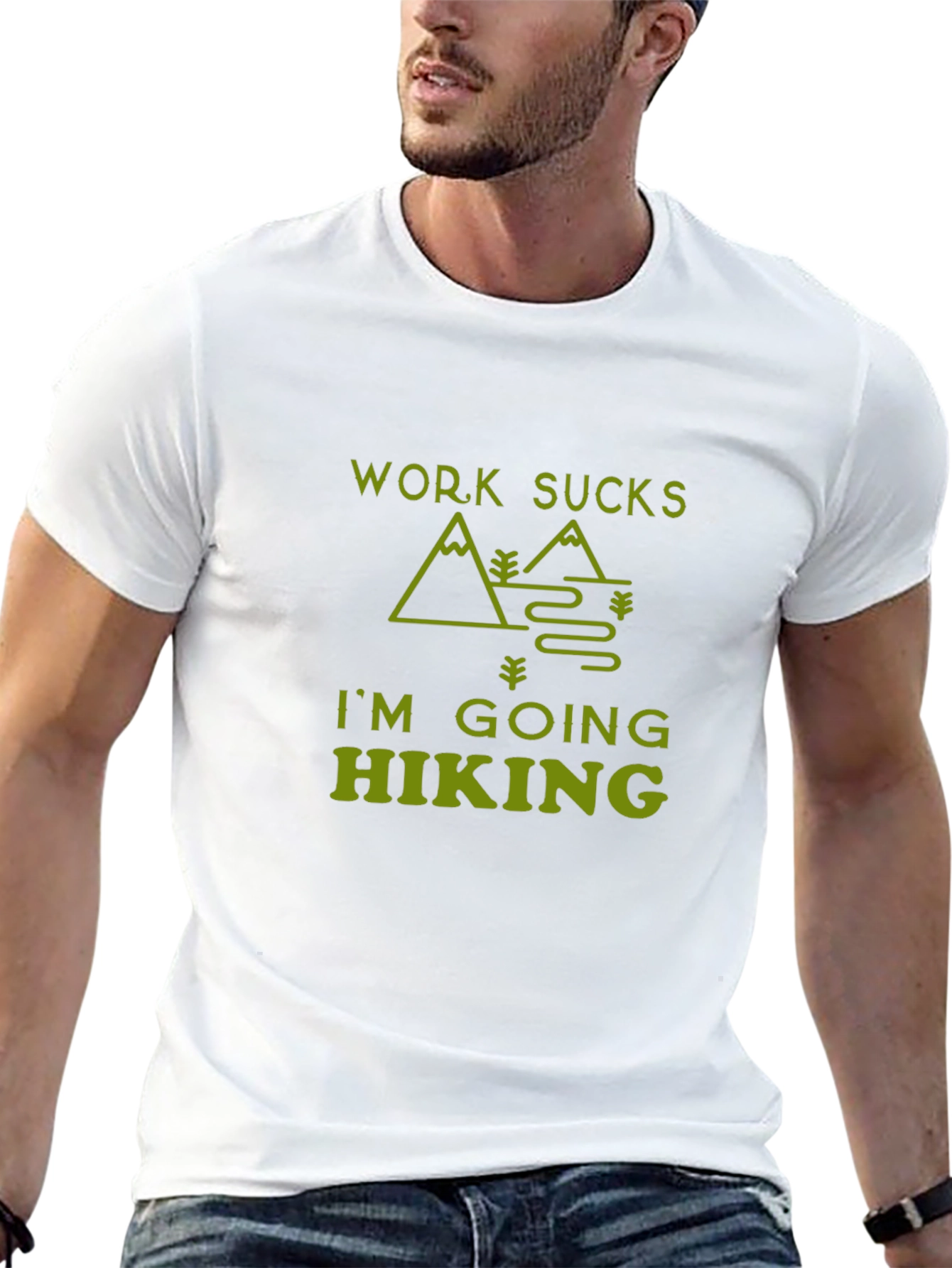 Work Sucks Im Going Hiking Graphic Tee
