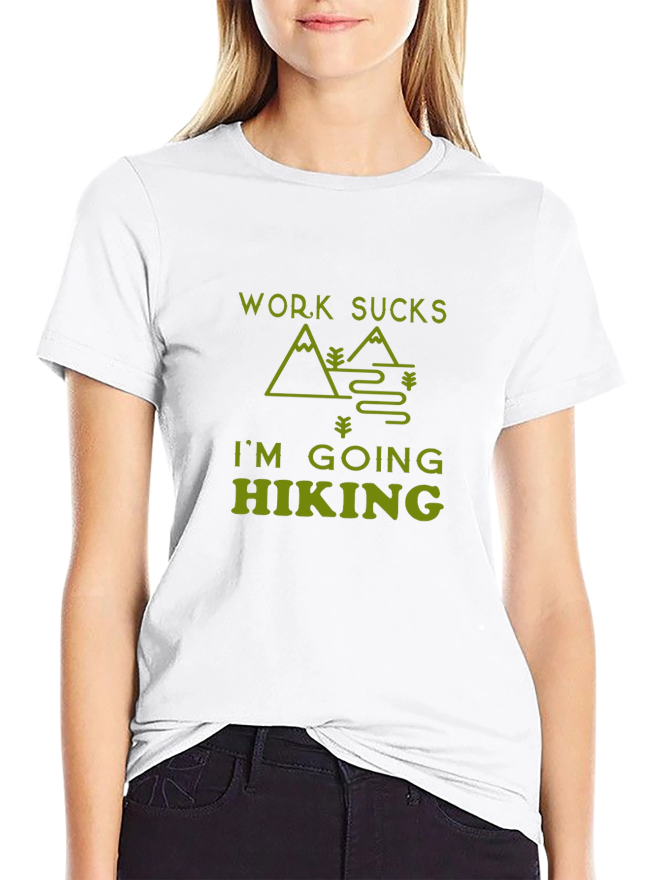 Work Sucks Im Going Hiking Graphic Tee