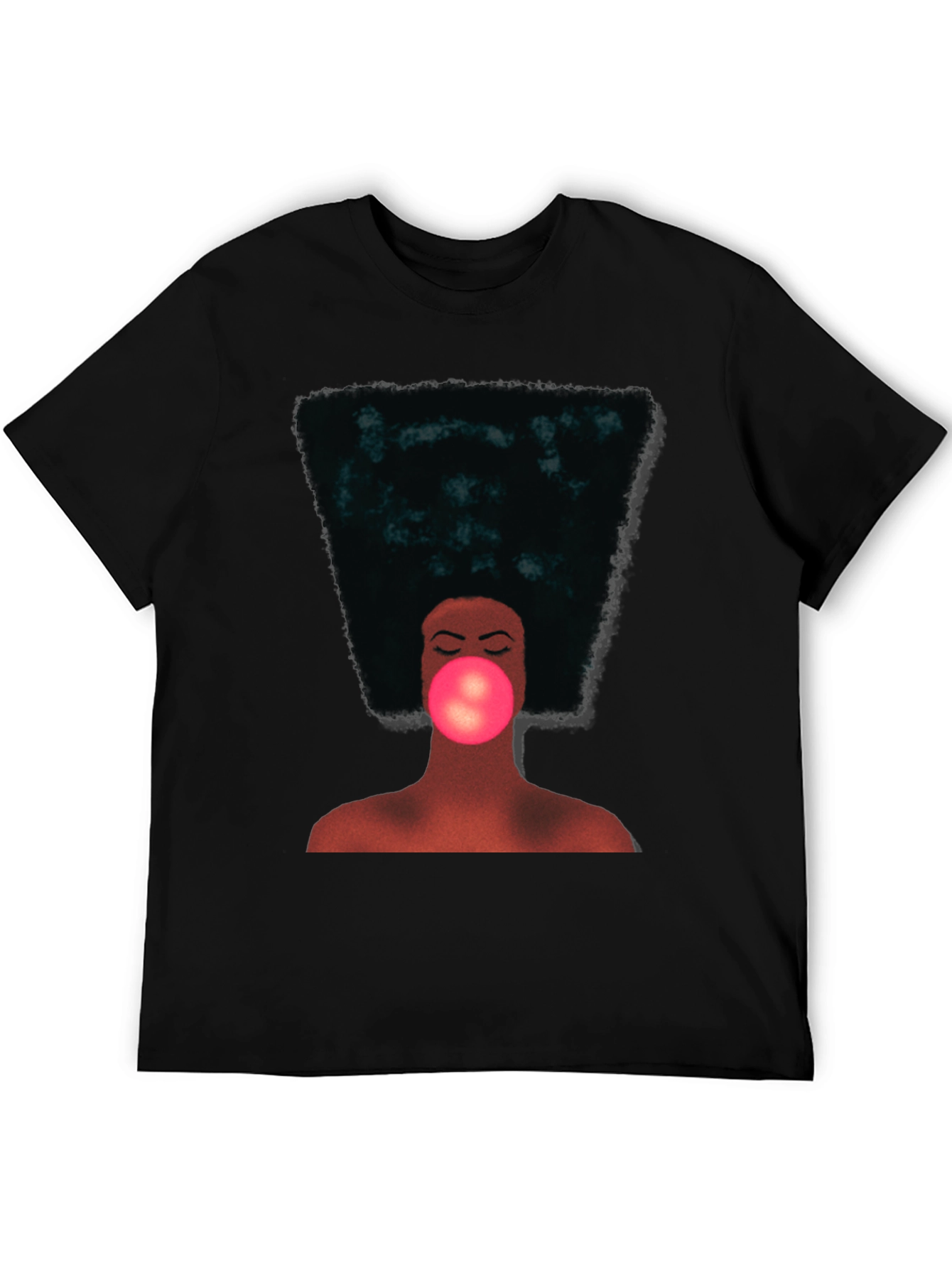 Black Afro Bubble Gum T-Shirt