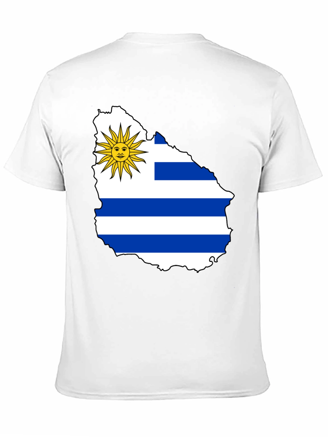 Uruguay Flag T-Shirt - Black Cotton Tee